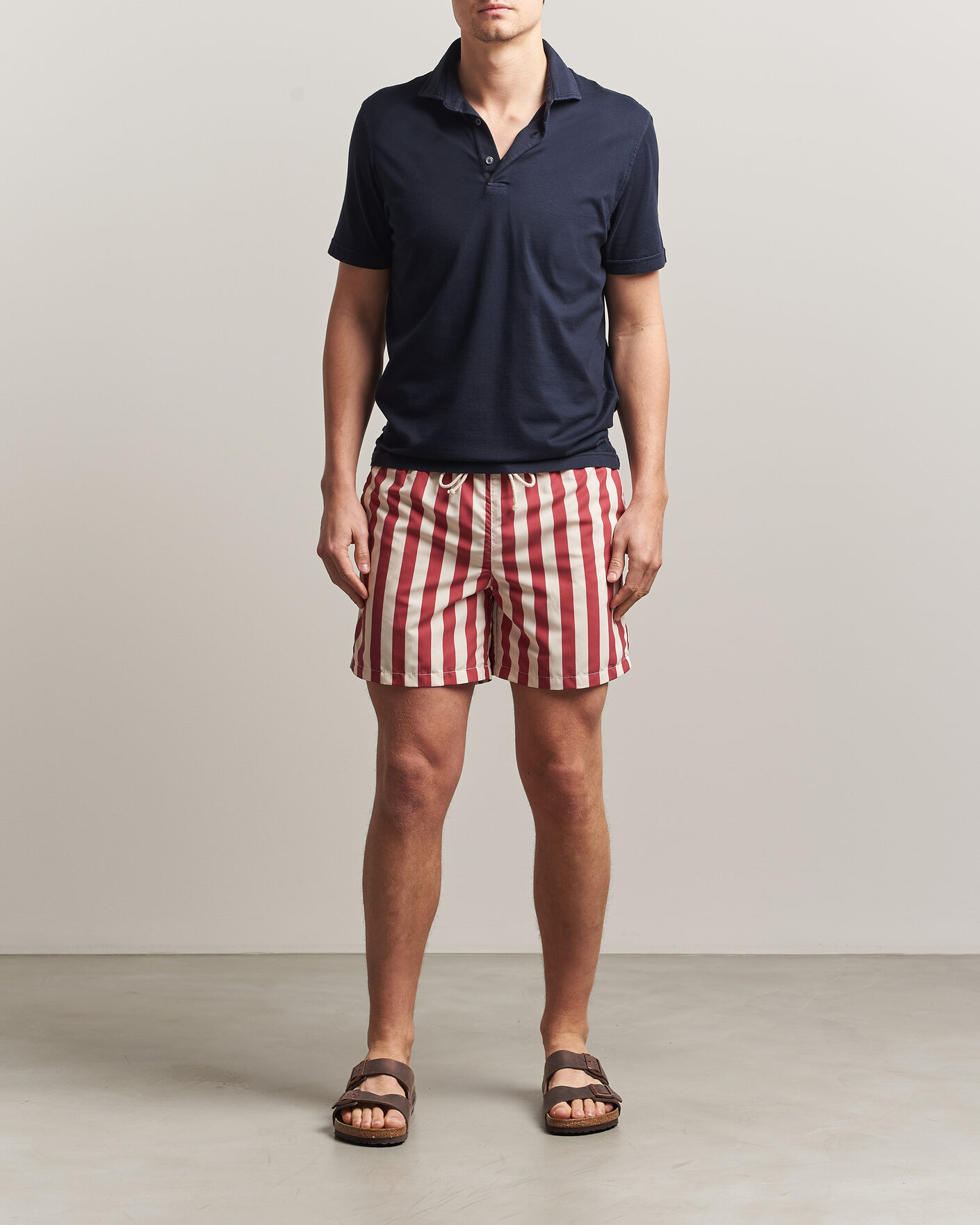 Homme | Maillots De Bain | Ripa Ripa | Paraggi Striped Swimshorts Red