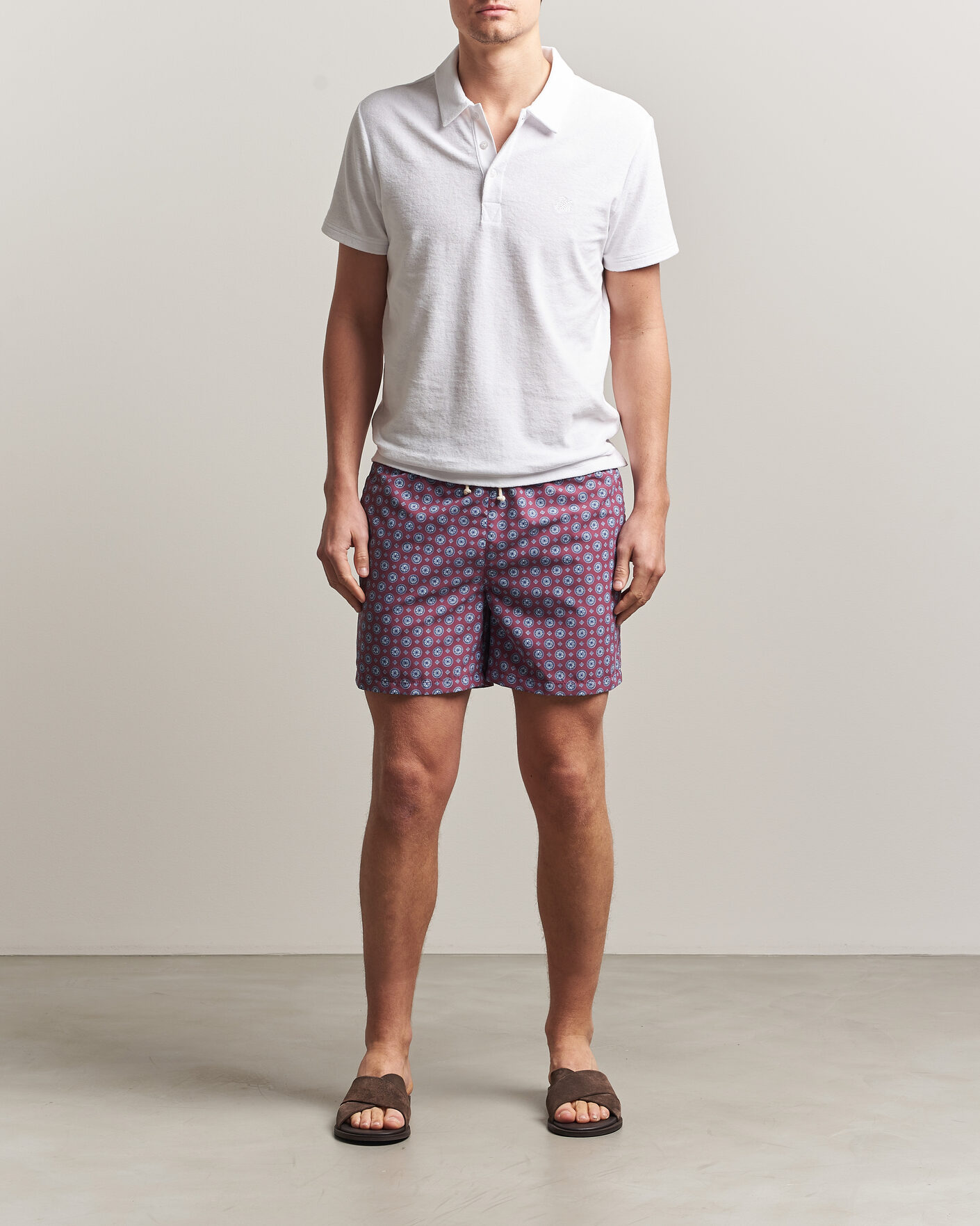 Homme | Maillots De Bain | Ripa Ripa | Printed Swimshorts Bordeaux