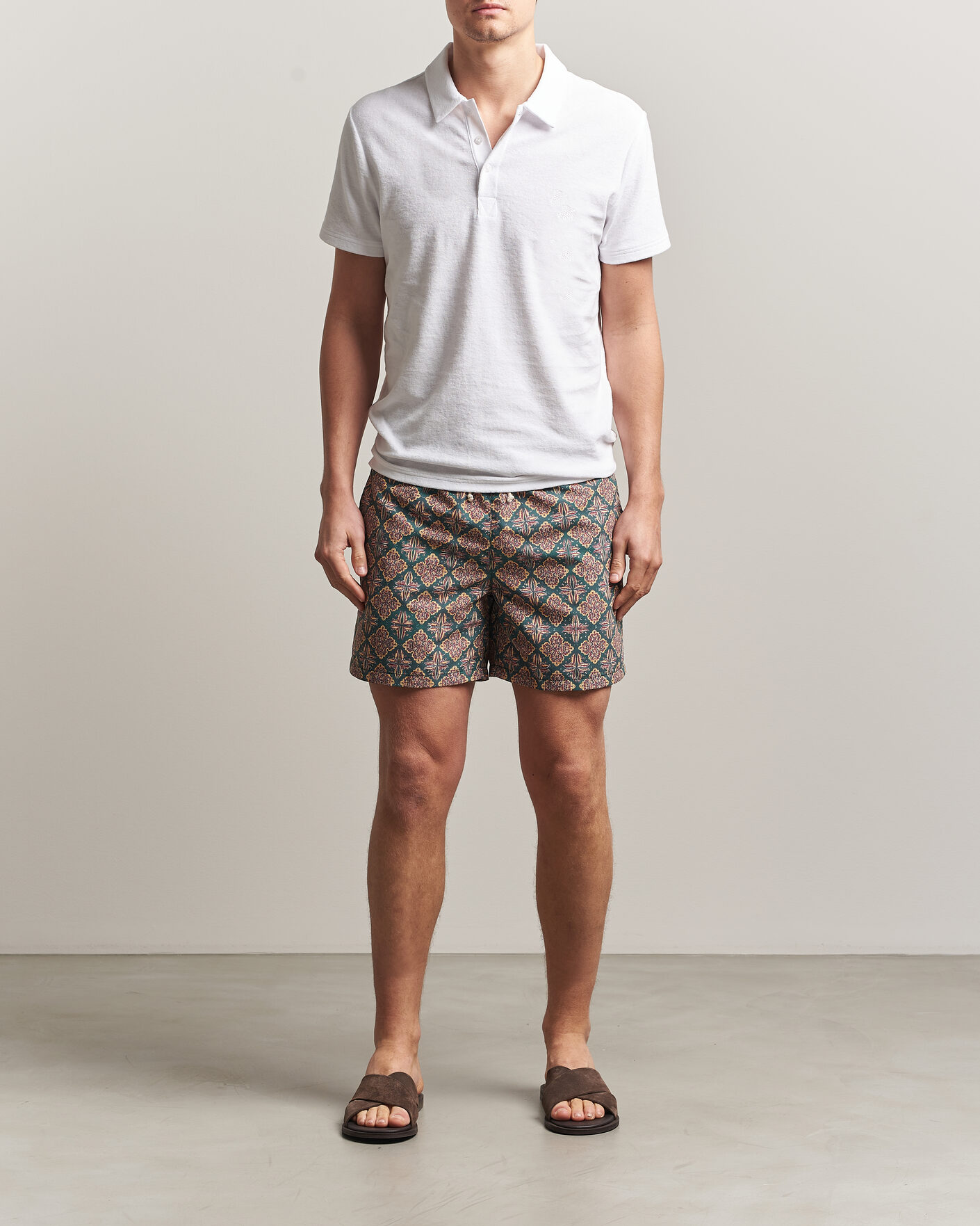 Homme | Ripa Ripa Printed Swimshorts Green/Red | Ripa Ripa | Printed Swimshorts Green/Red