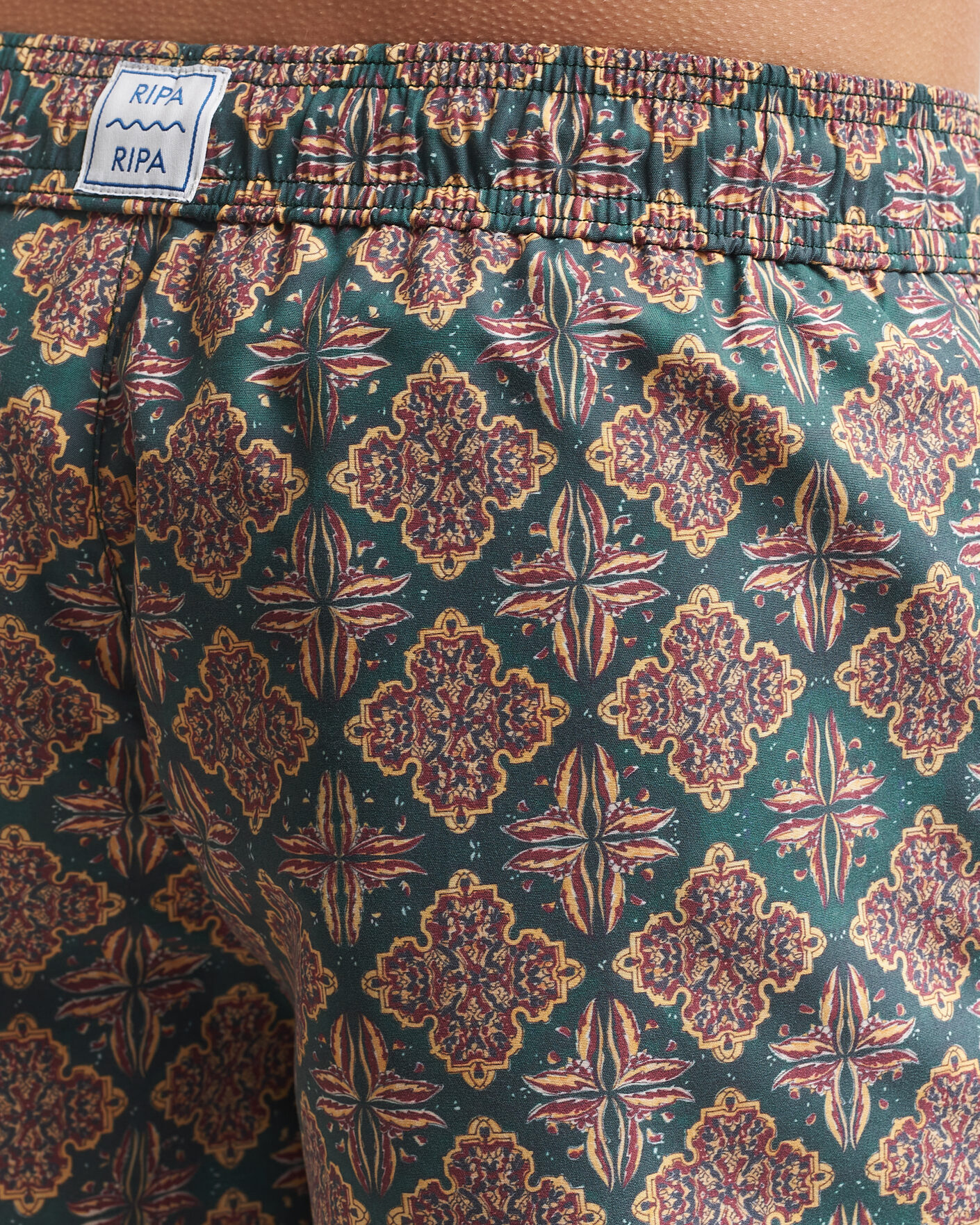 Homme | Ripa Ripa Printed Swimshorts Green/Red | Ripa Ripa | Printed Swimshorts Green/Red