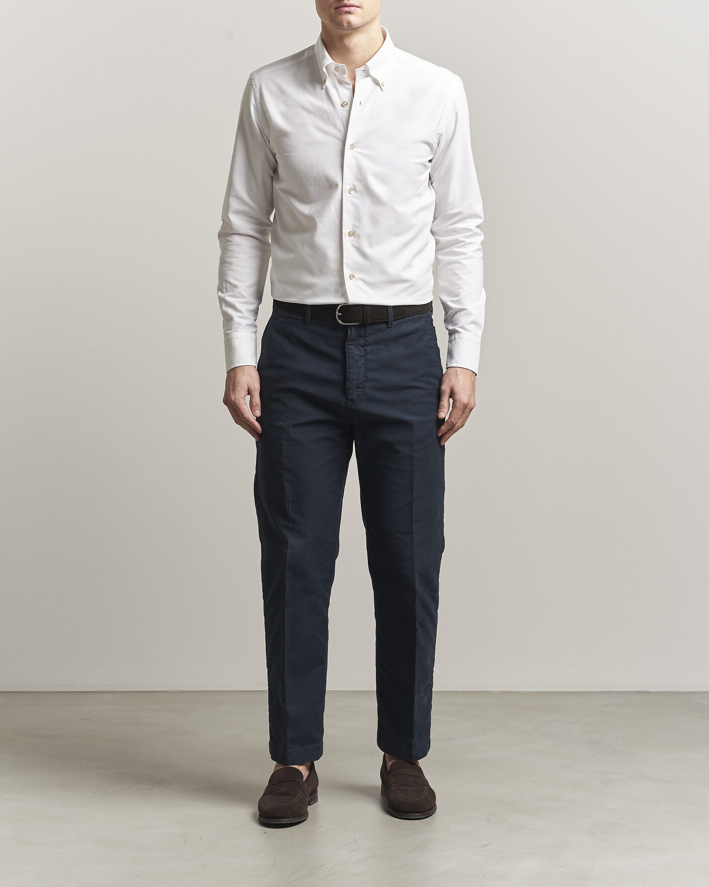 Homme | Chemises | Grigio | Oxford Button Down Shirt White