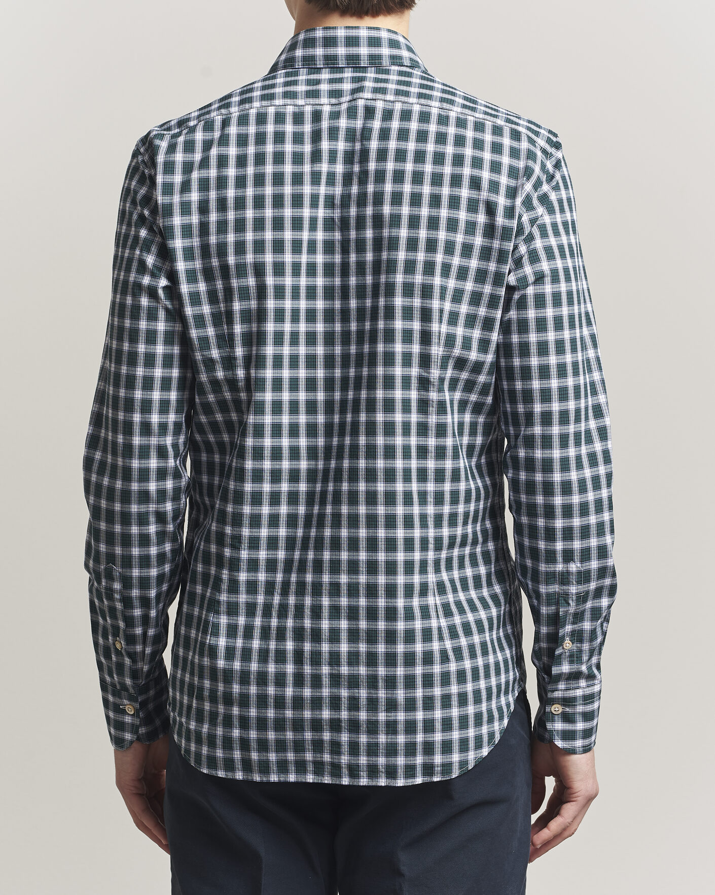 Homme | Chemises | Grigio | Washed Casual Shirt Green Check