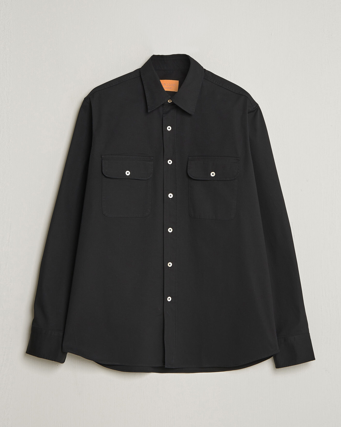 Homme | Chemises | Grigio | Illinois Cotton Overshirt Black