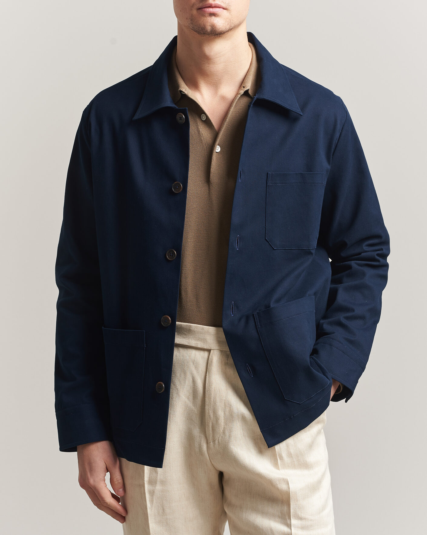 Homme | Manteaux Et Vestes | Grigio | Cotton Chore Jacket Navy