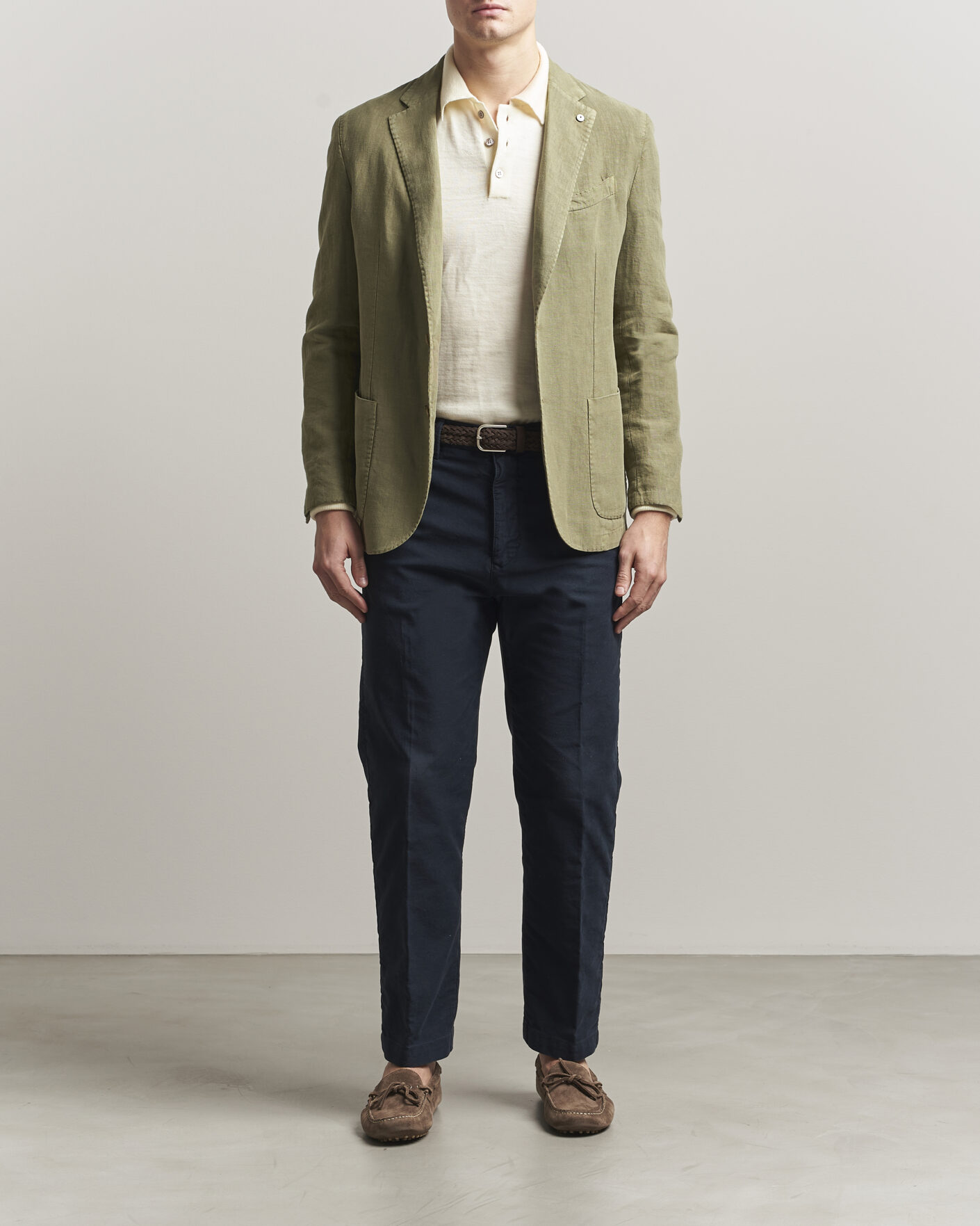 Homme | Blazers | L.B.M. 1911 | Jack Regular Fit Linen Blazer Olive