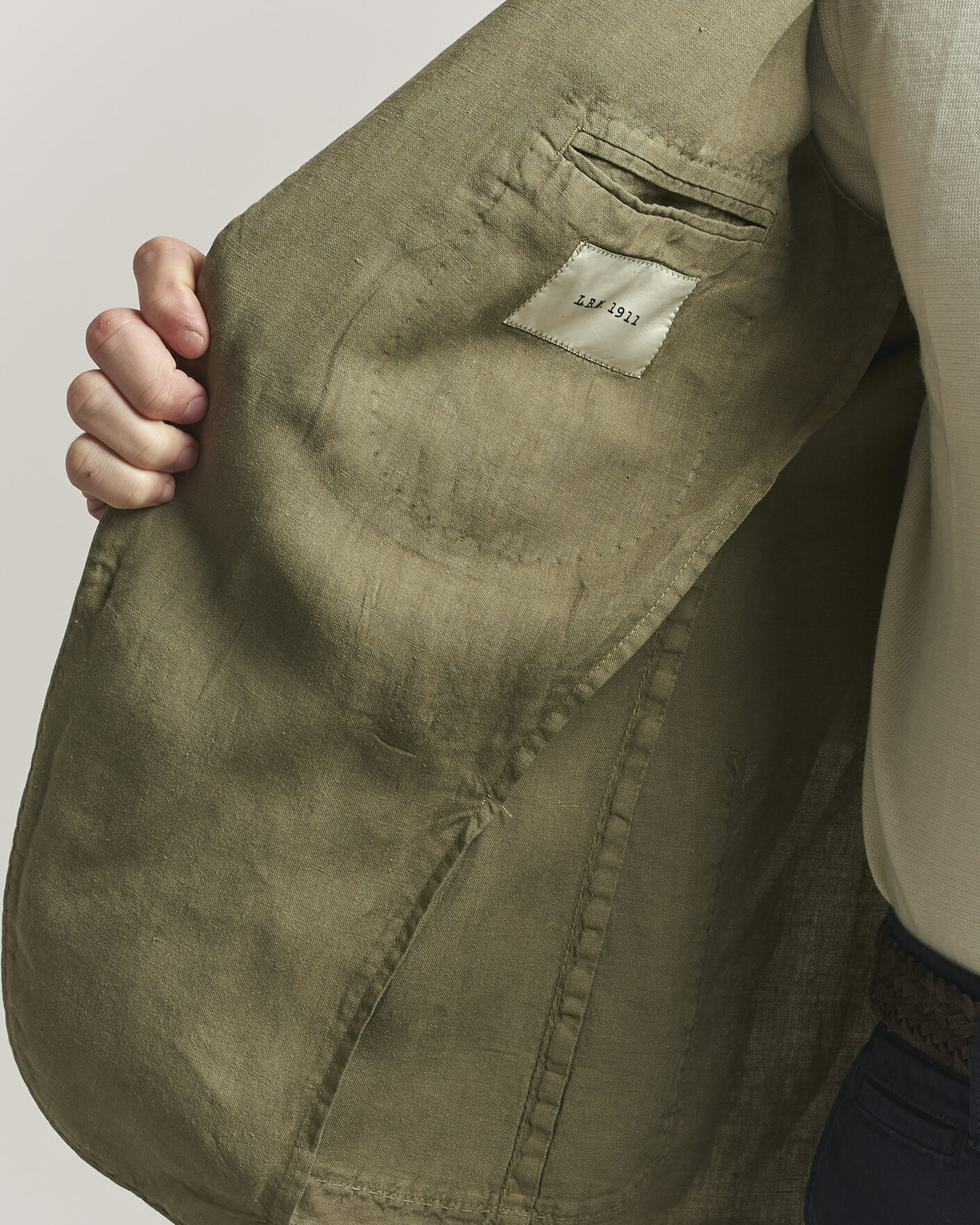 Homme | Blazers | L.B.M. 1911 | Jack Regular Fit Linen Blazer Olive