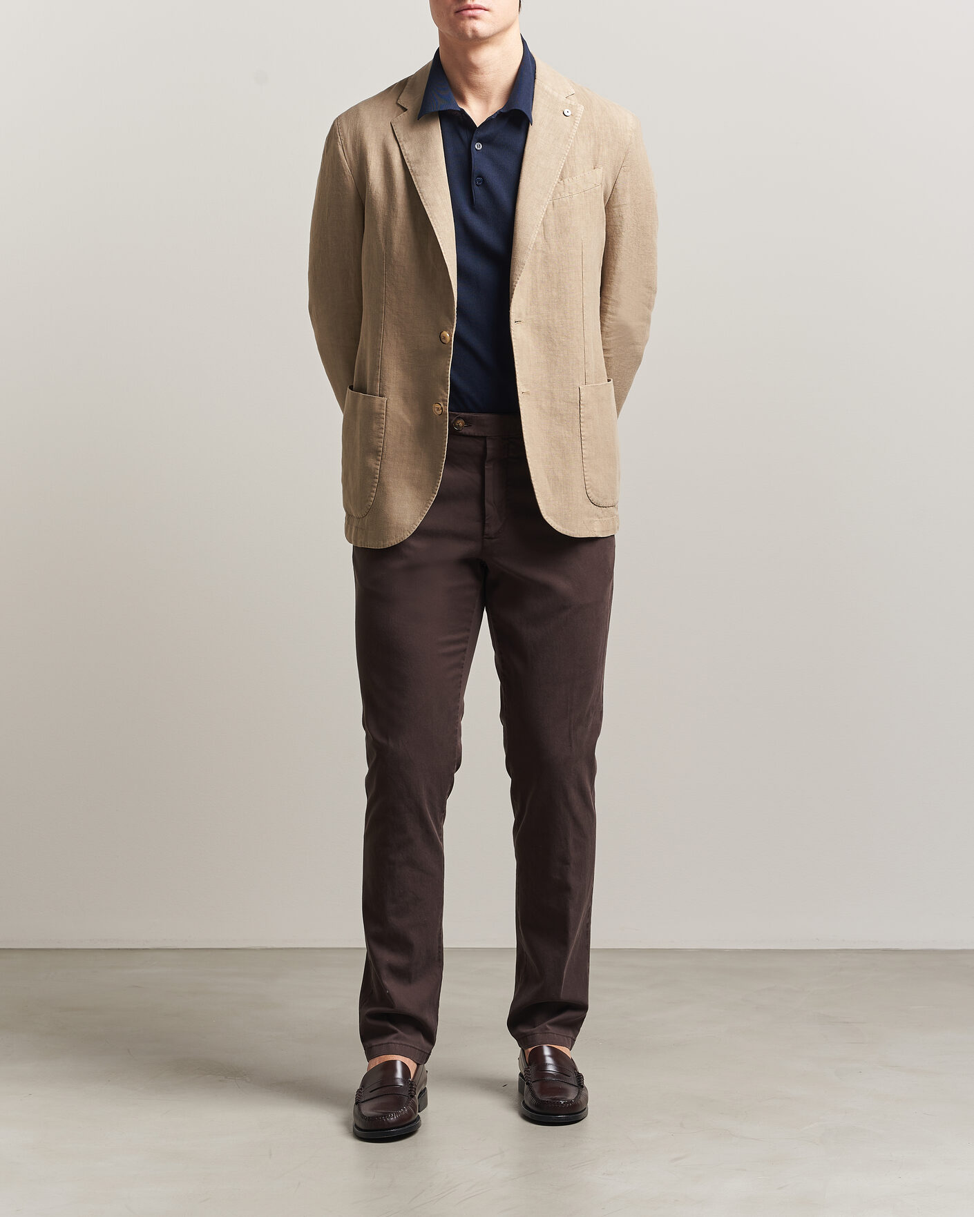 Homme | Blazers | L.B.M. 1911 | Jack Regular Fit Linen Blazer Taupe