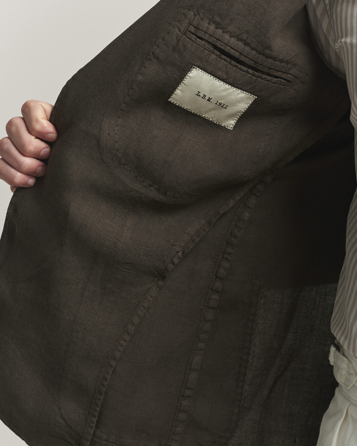 Homme | Blazers | L.B.M. 1911 | Jack Regular Fit Linen Blazer Brown