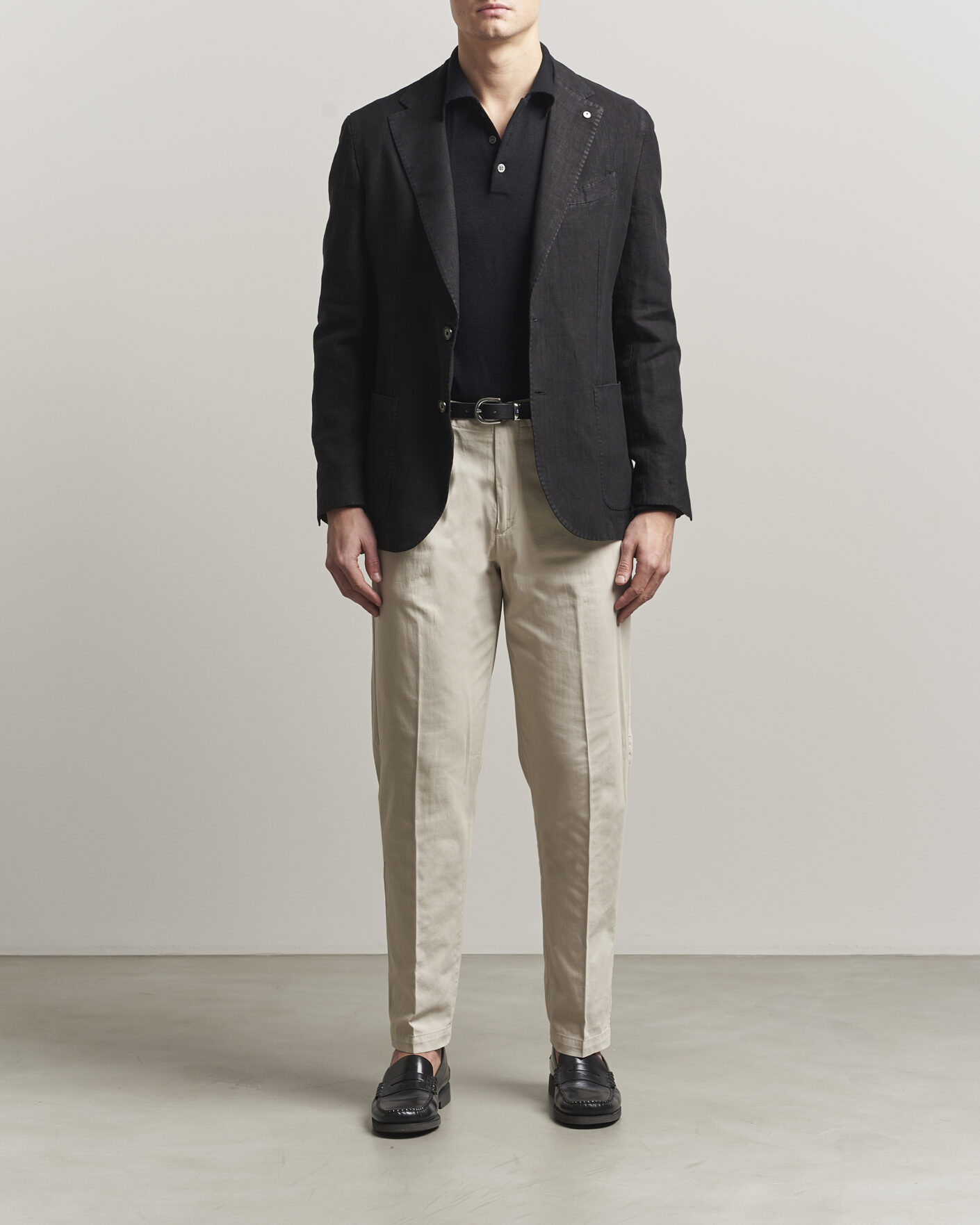 Homme | Blazers | L.B.M. 1911 | Jack Regular Fit Linen Blazer Black
