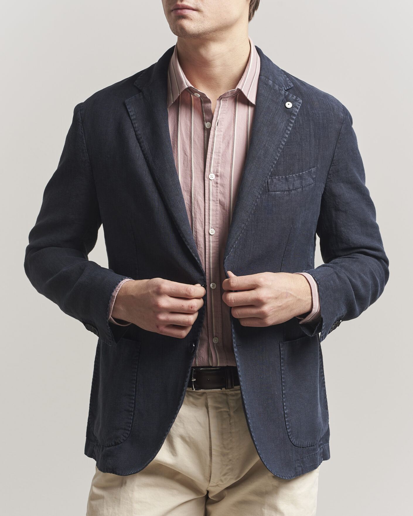 Homme | Blazers | L.B.M. 1911 | Jack Regular Fit Linen Blazer Navy