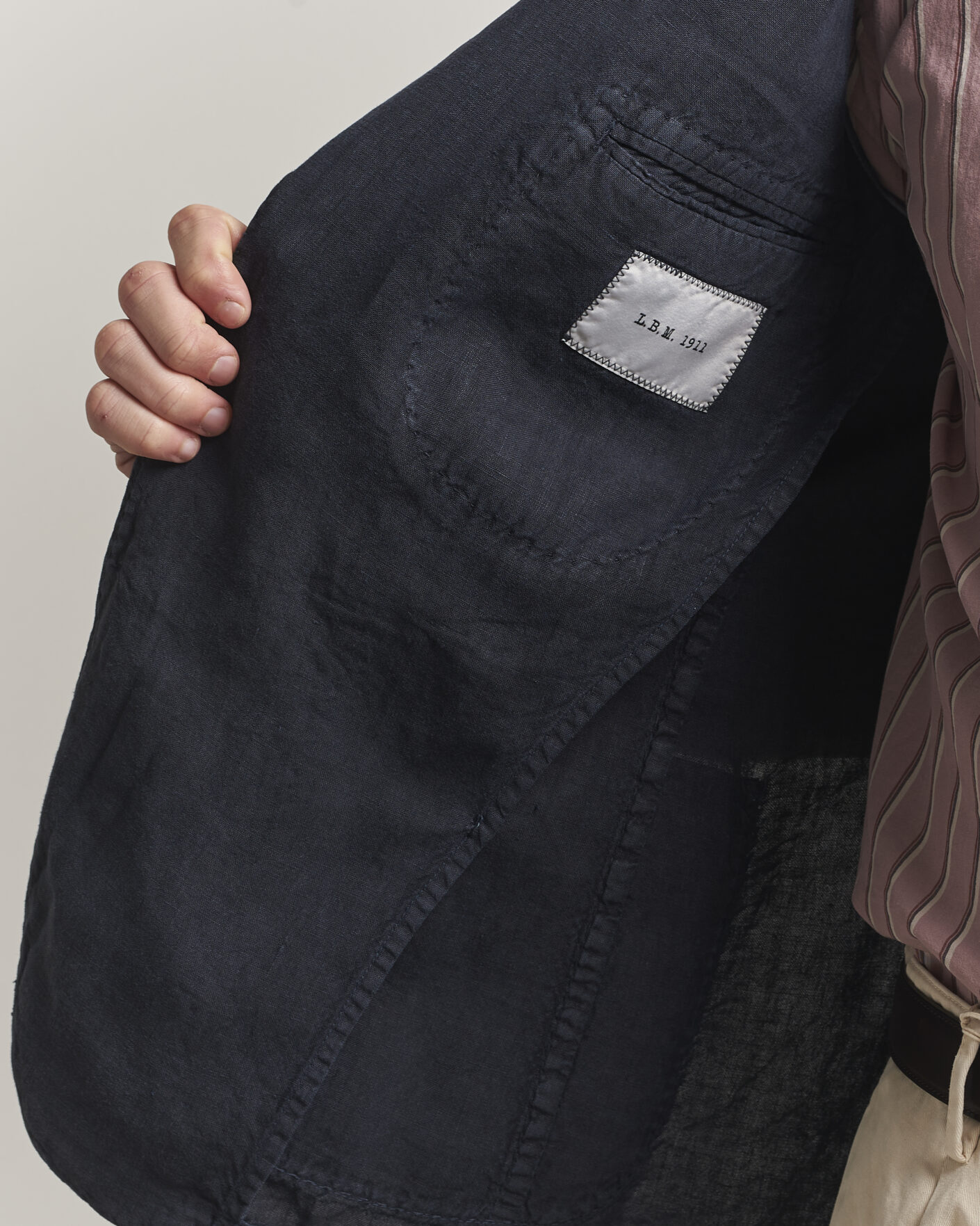 Homme | Blazers | L.B.M. 1911 | Jack Regular Fit Linen Blazer Navy