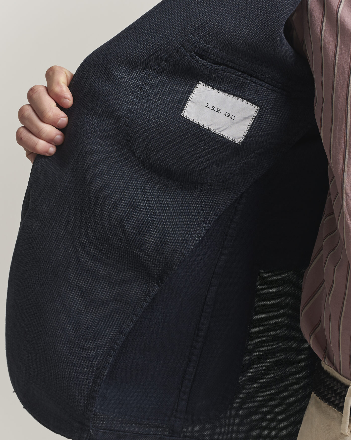 Homme | Blazers | L.B.M. 1911 | Jack Regular Fit Structured Cotton Blazer Navy