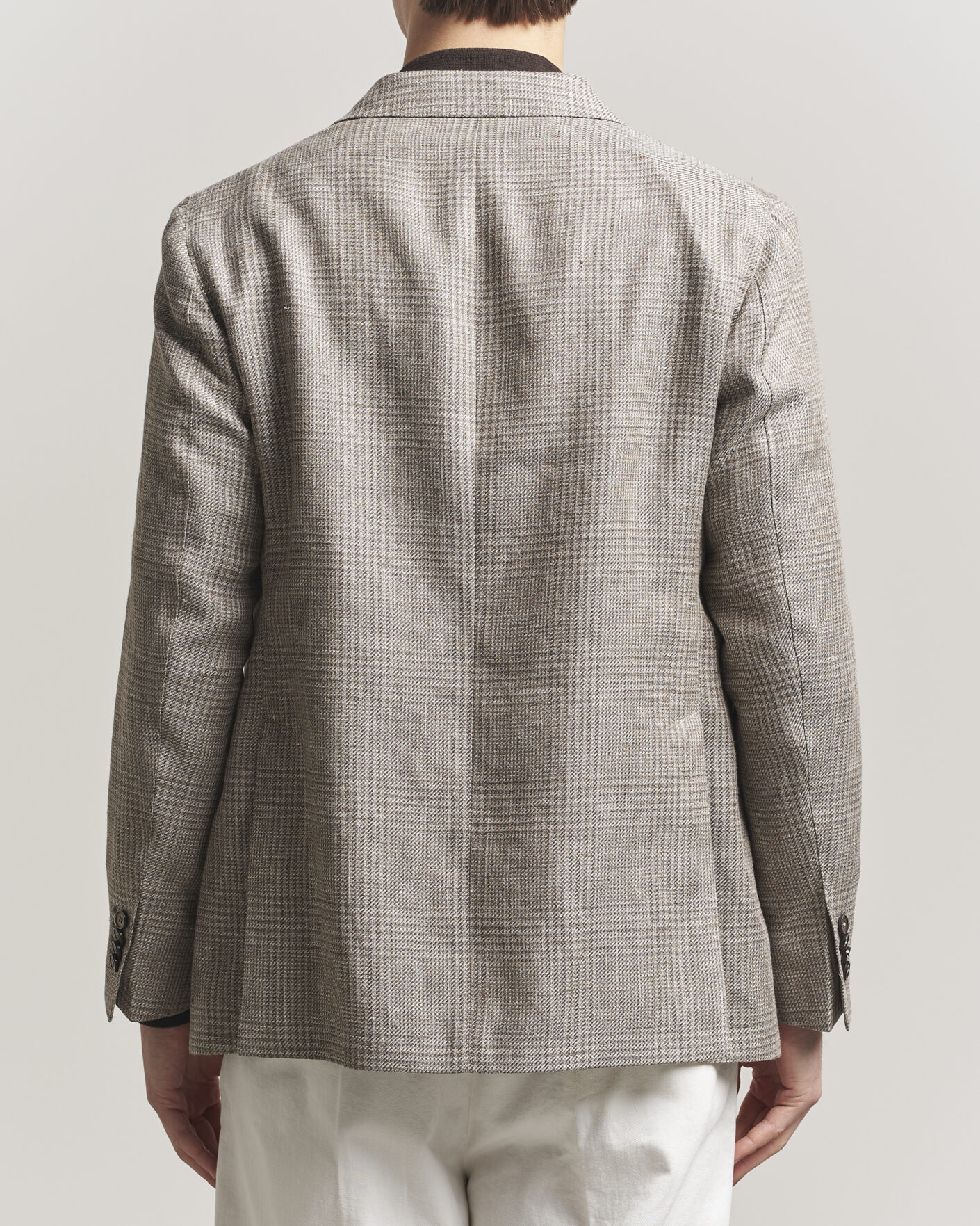 Homme | Blazers | L.B.M. 1911 | Jack Regular Fit Linen/Wool Checked Blazer Taupe