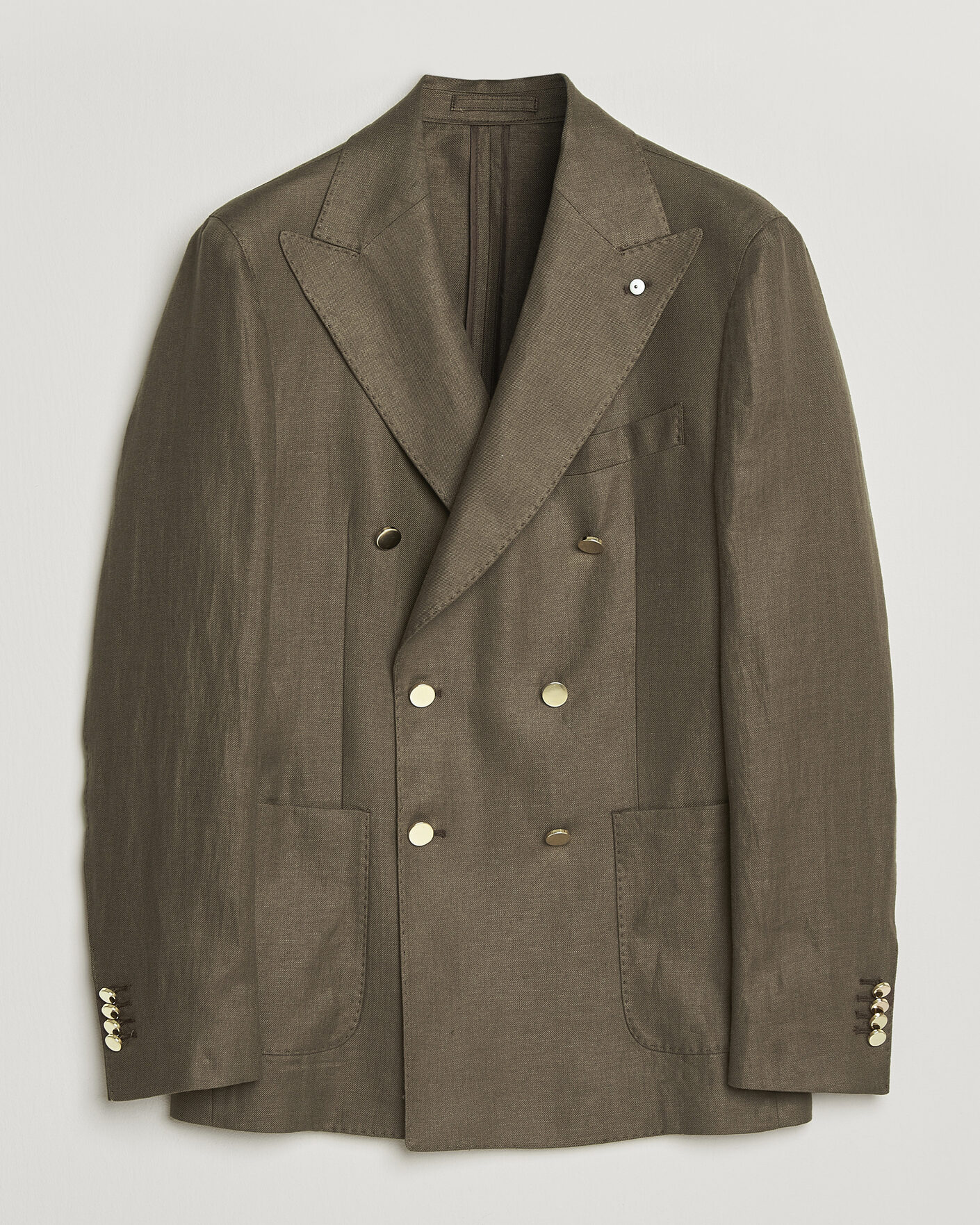Homme | Blazers | L.B.M. 1911 | Tom Regular DB Linen Blazer Olive