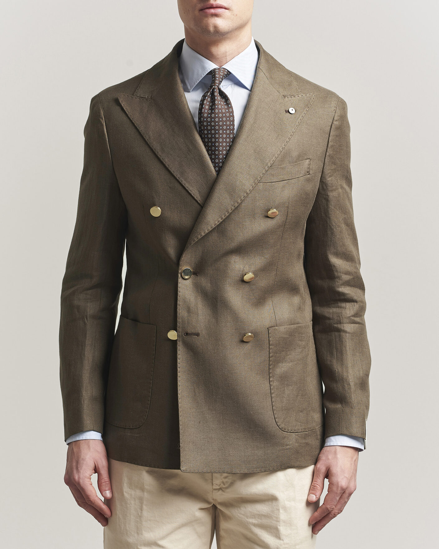 Homme | Blazers | L.B.M. 1911 | Tom Regular DB Linen Blazer Olive
