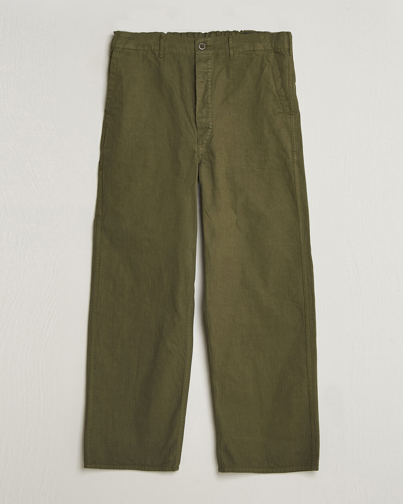 Homme | Pantalons | orSlow | Wide Fit French Work Pants Army Green