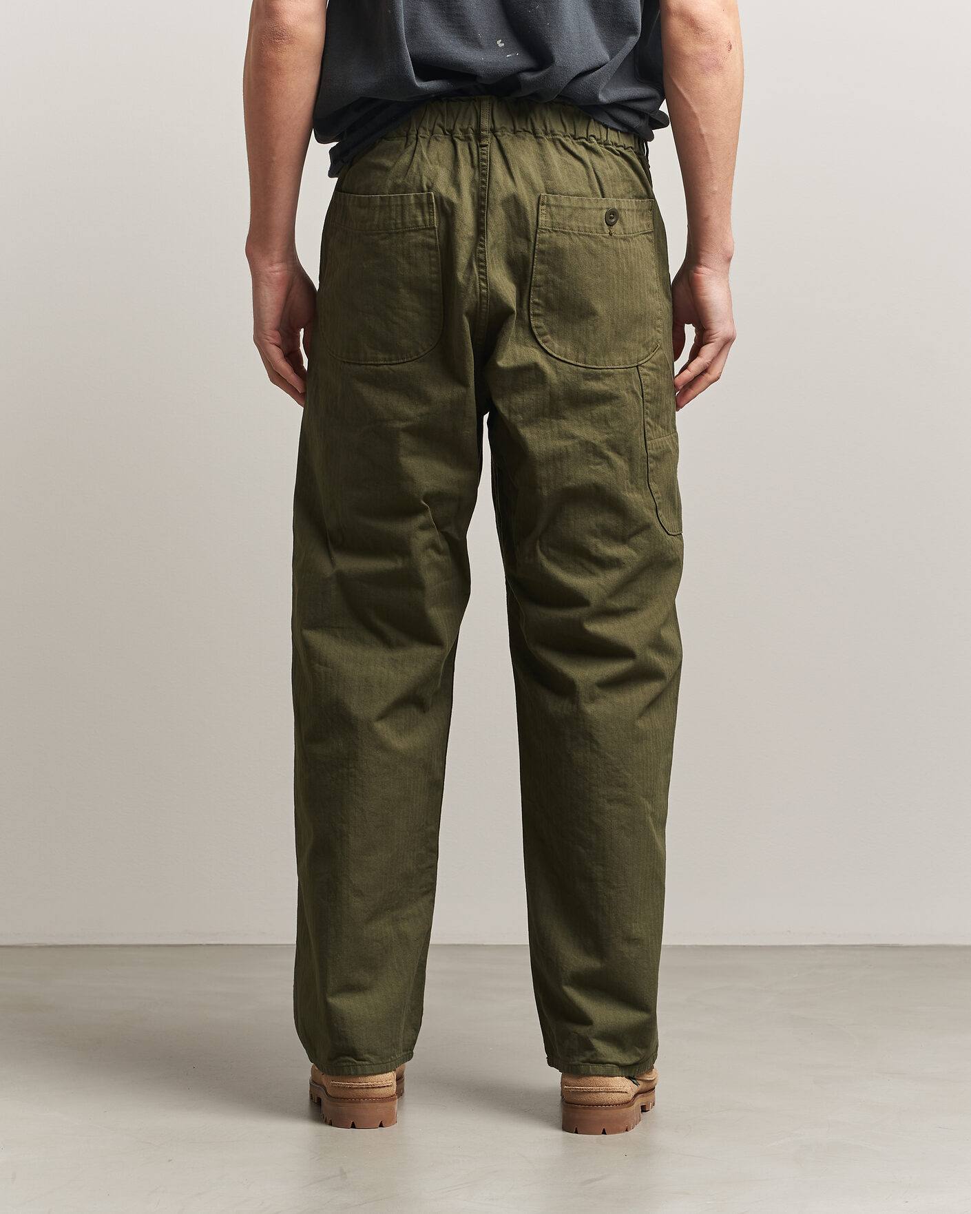 Homme | Pantalons | orSlow | Wide Fit French Work Pants Army Green