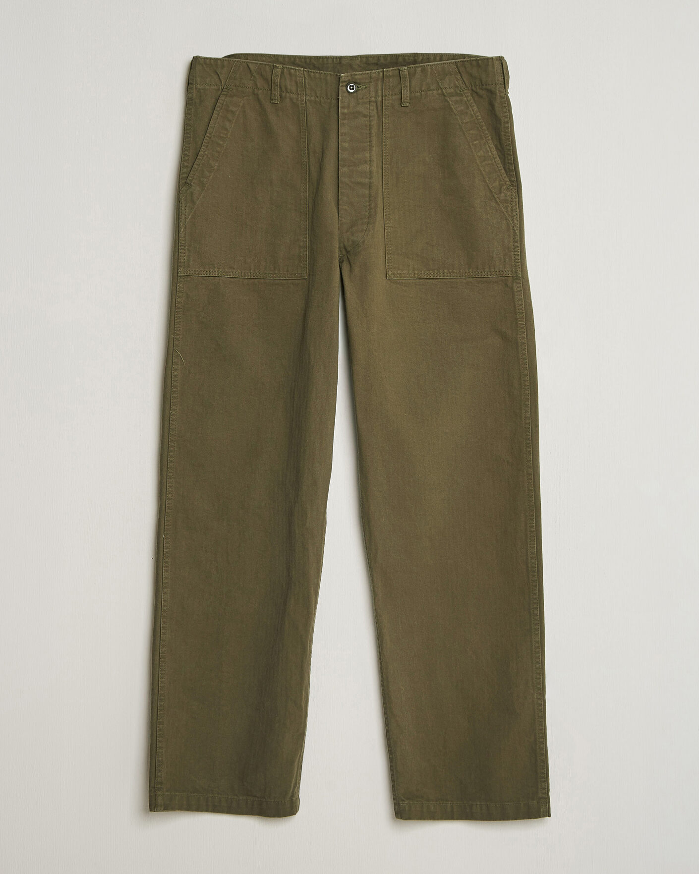 Homme | Pantalons | orSlow | Vintage Fit Herringbone Fatigue Pants Army Green