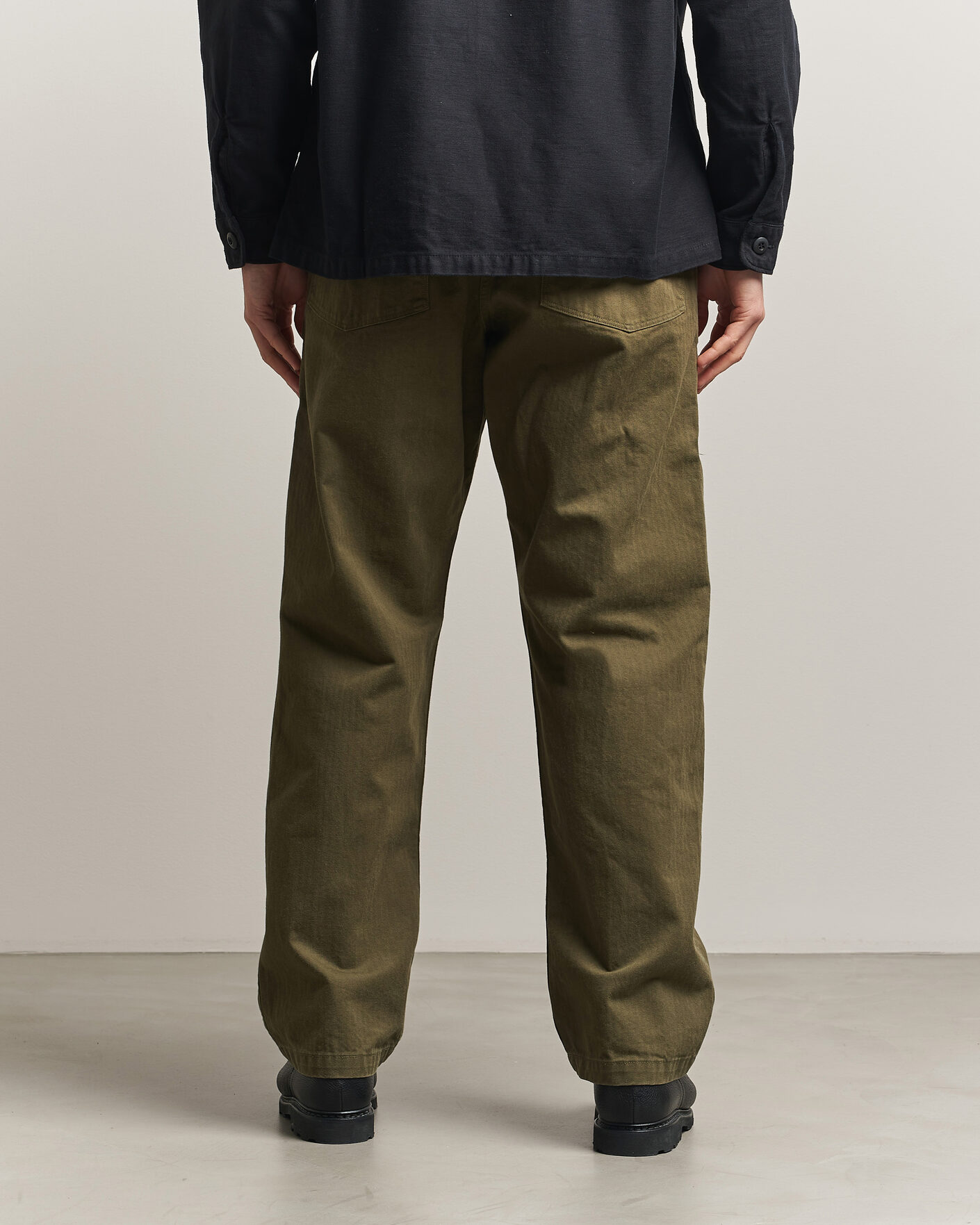 Homme | Pantalons | orSlow | Vintage Fit Herringbone Fatigue Pants Army Green