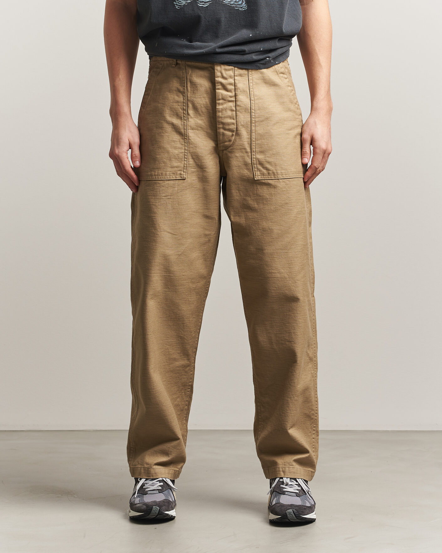 Homme | Pantalons | orSlow | Regular Fit Original Sateen Fatigue Pants Sand Beige