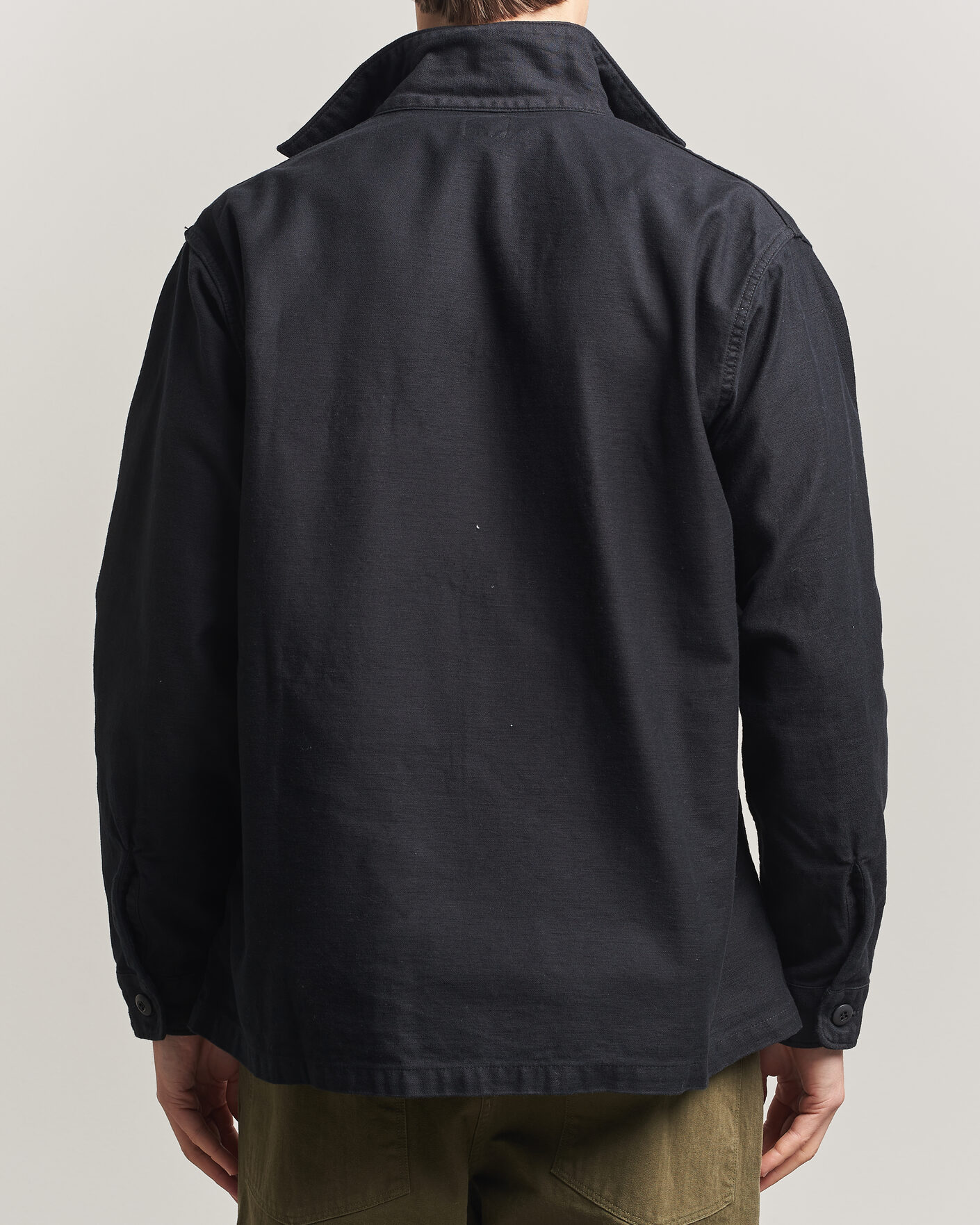 Homme | Chemises | orSlow | Cotton Sateen US Army Overshirt Black
