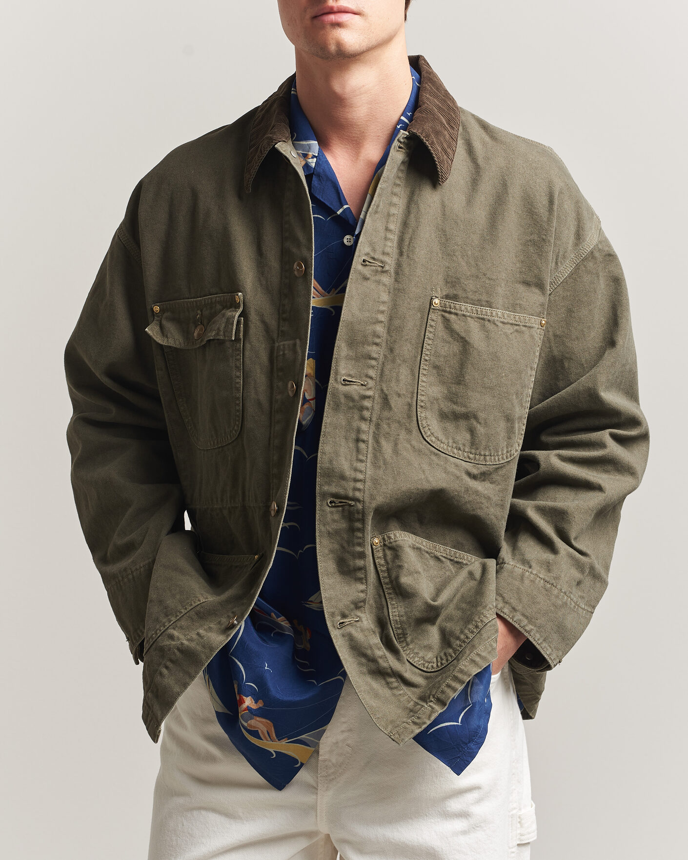 Homme | Manteaux Et Vestes | orSlow | Oxford Coverall Chore Jacket Army Green