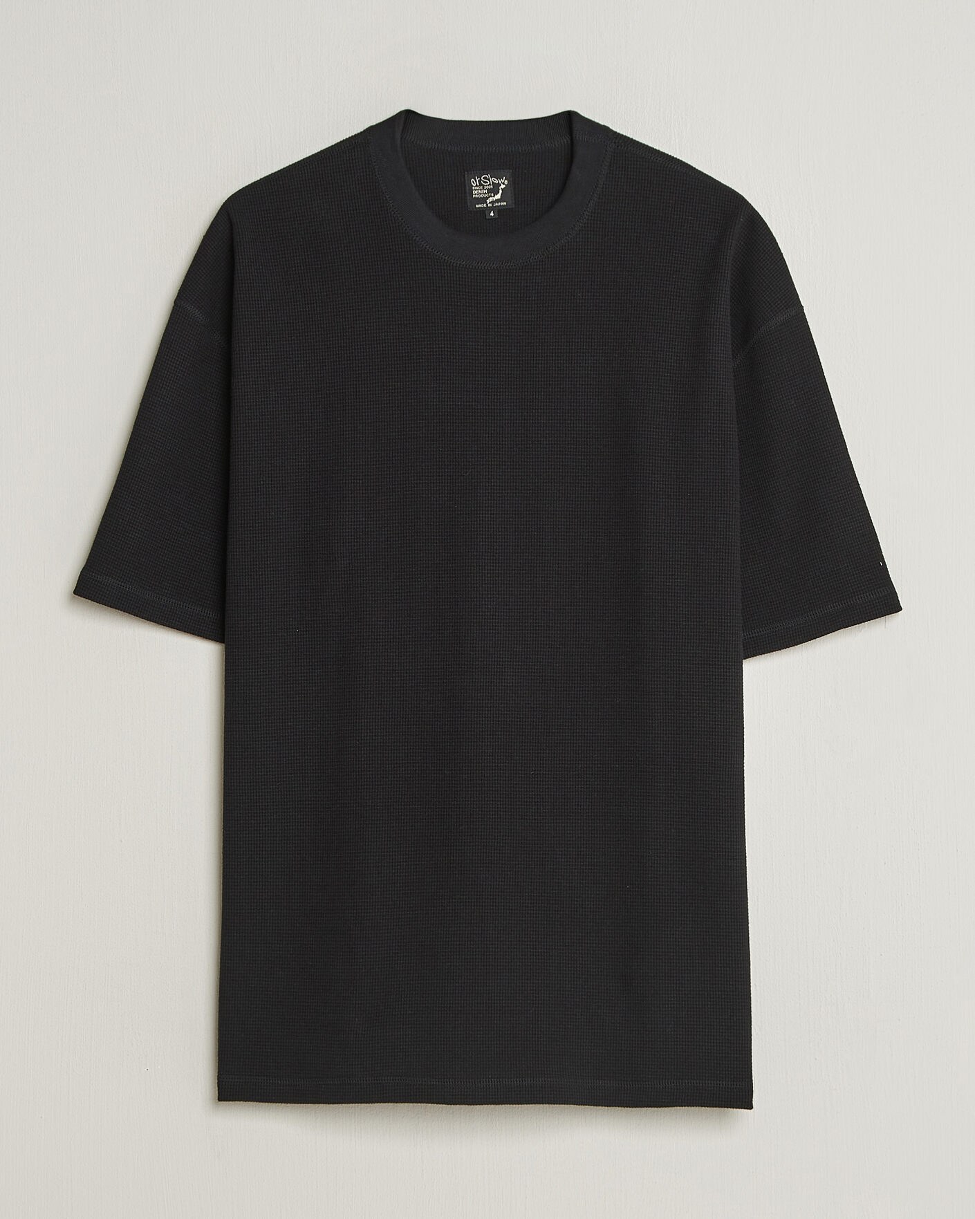 Homme | T-shirts | orSlow | Waffle Cotton T-Shirt Black