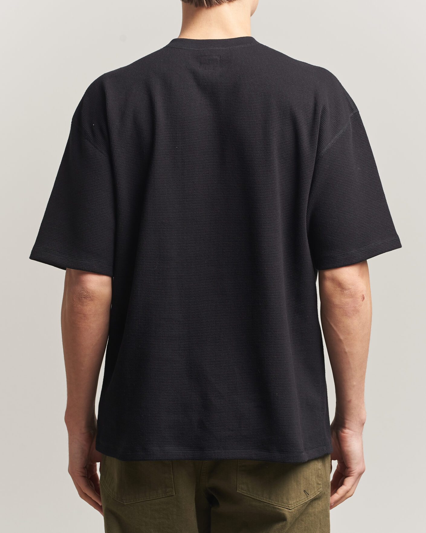 Homme | T-shirts | orSlow | Waffle Cotton T-Shirt Black