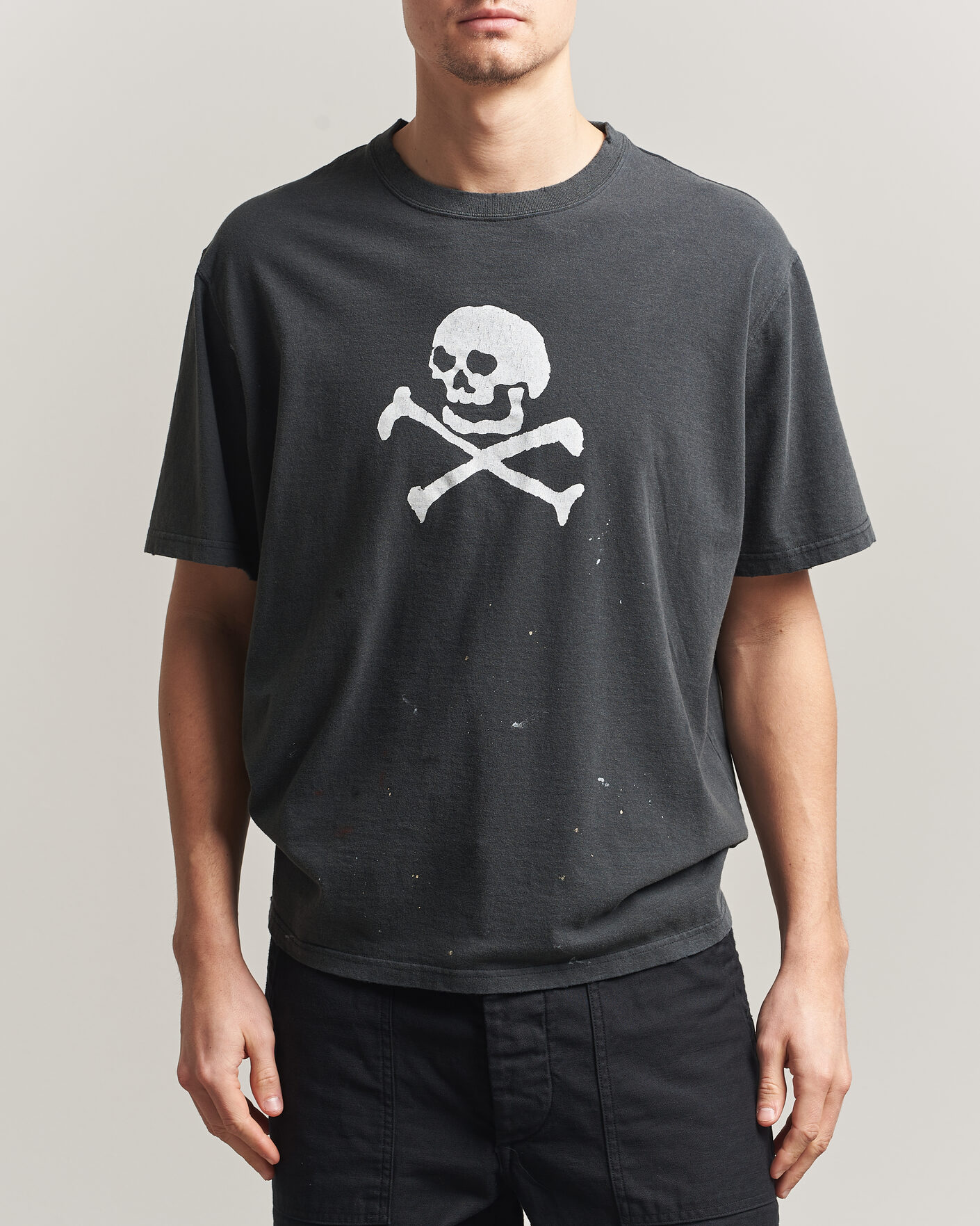 Homme | T-shirts | orSlow | Vintage Skull Print T-Shirt Black