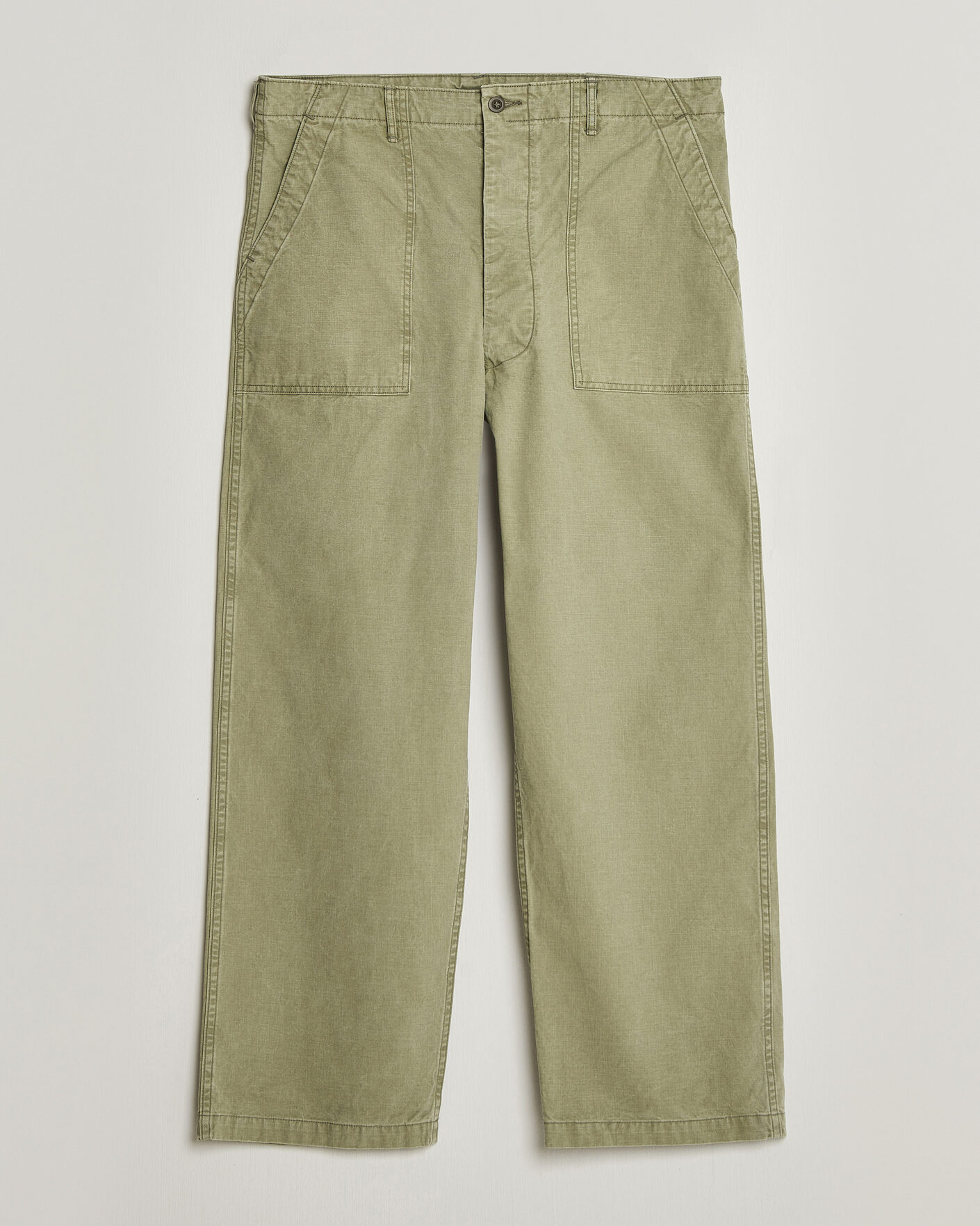 Homme | Pantalons | orSlow | Summer Fatigue Pants Washed Army Green