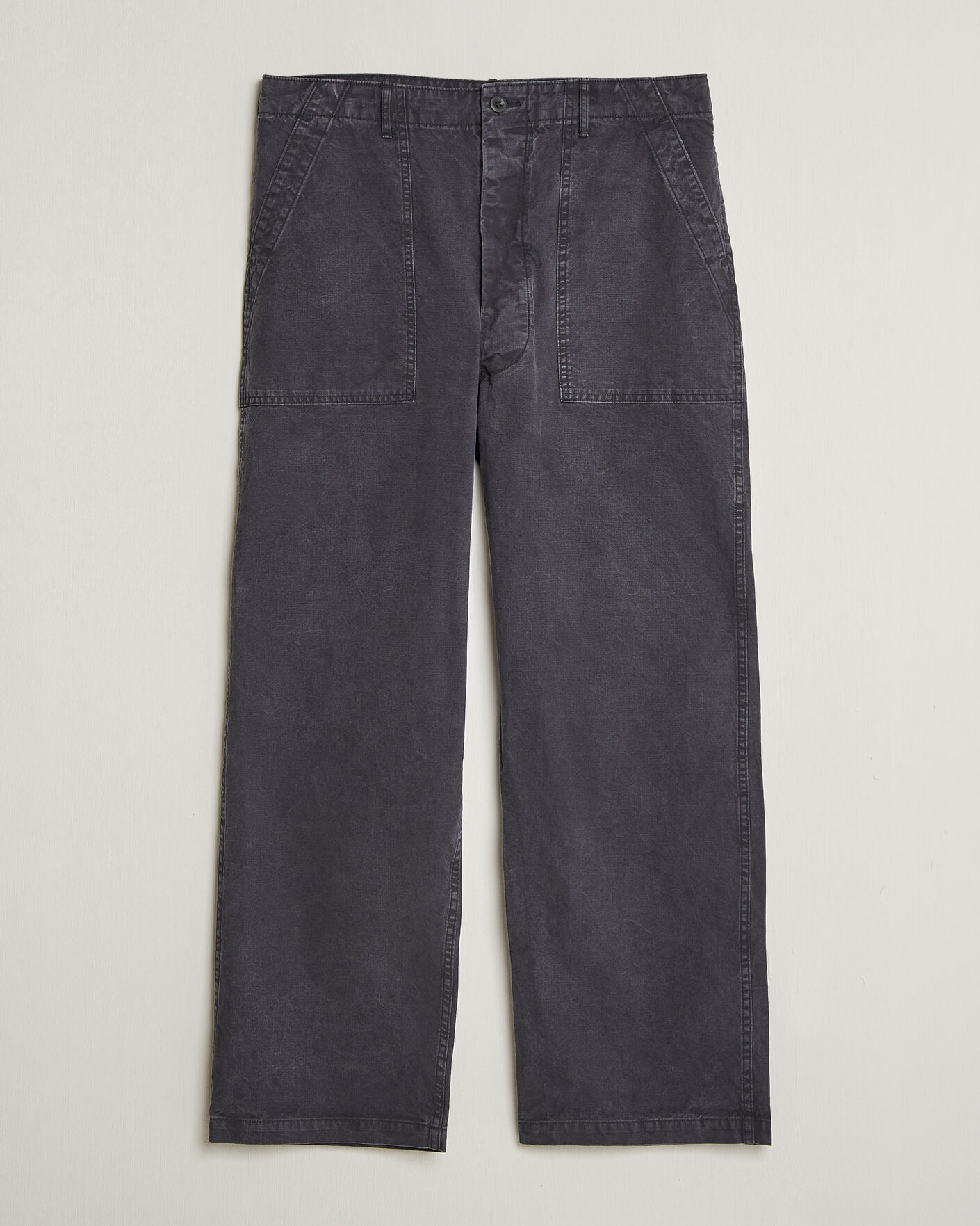 Homme | Pantalons | orSlow | Summer Fatigue Pants Washed Black