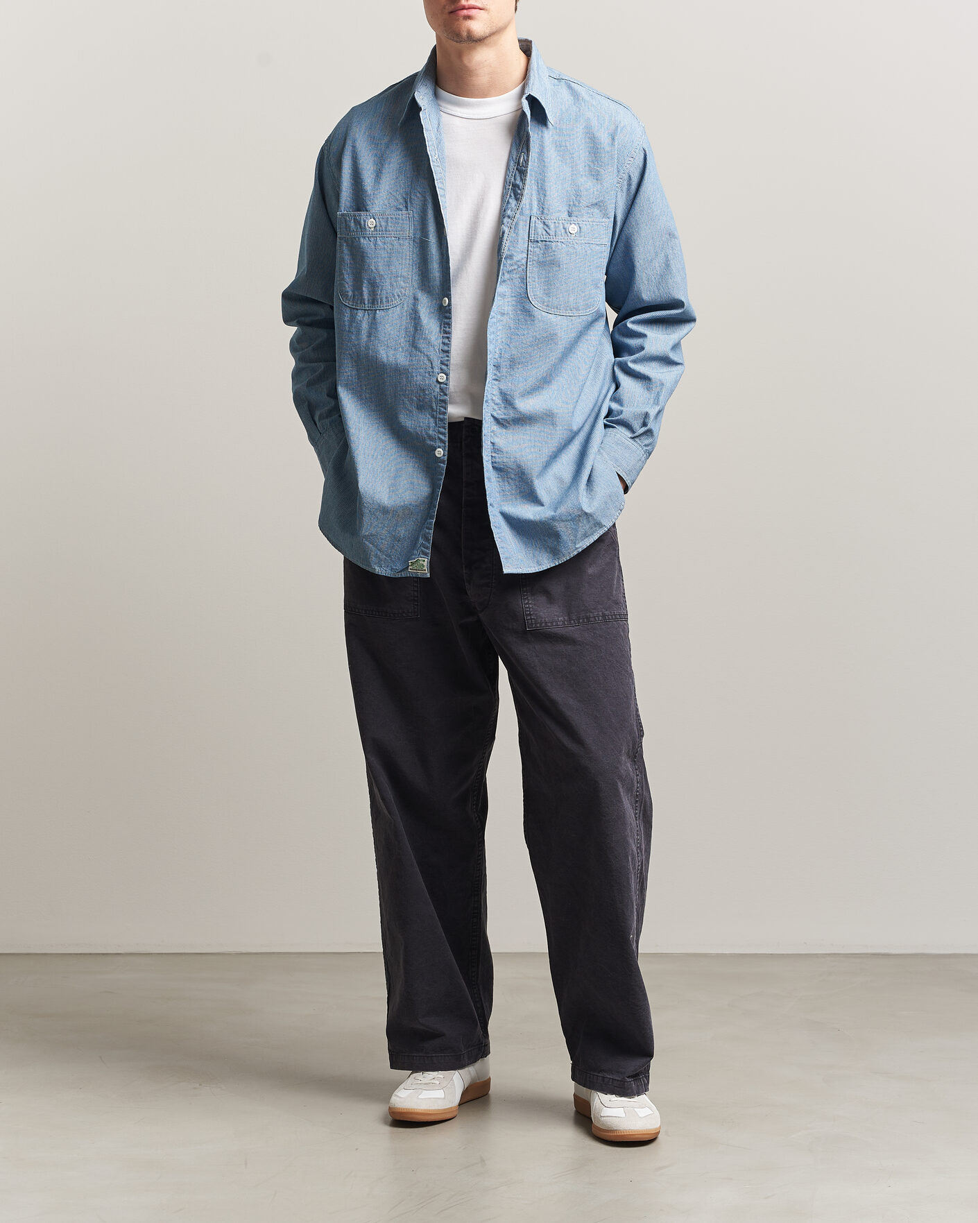 Homme | Pantalons | orSlow | Summer Fatigue Pants Washed Black