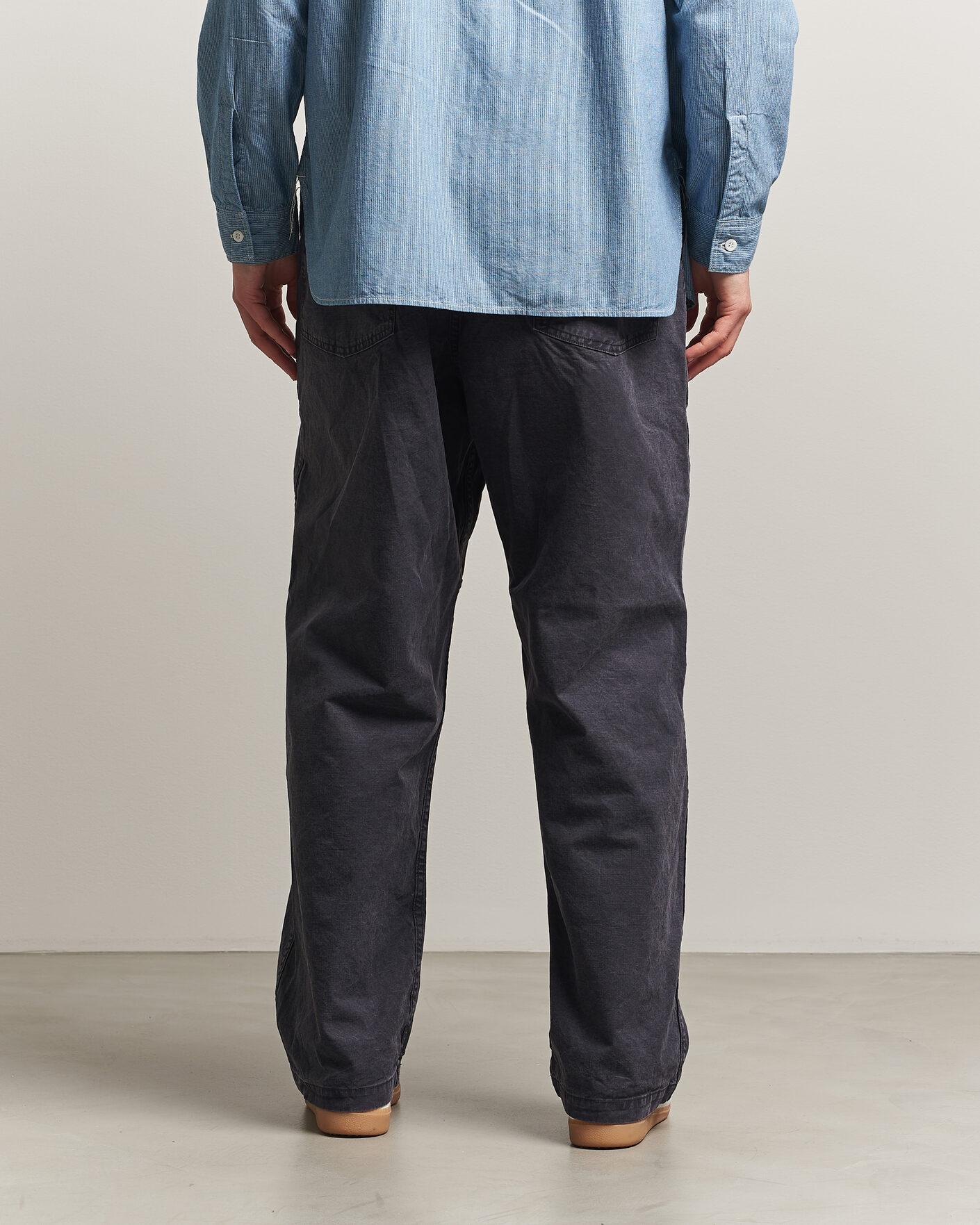 Homme | Pantalons | orSlow | Summer Fatigue Pants Washed Black