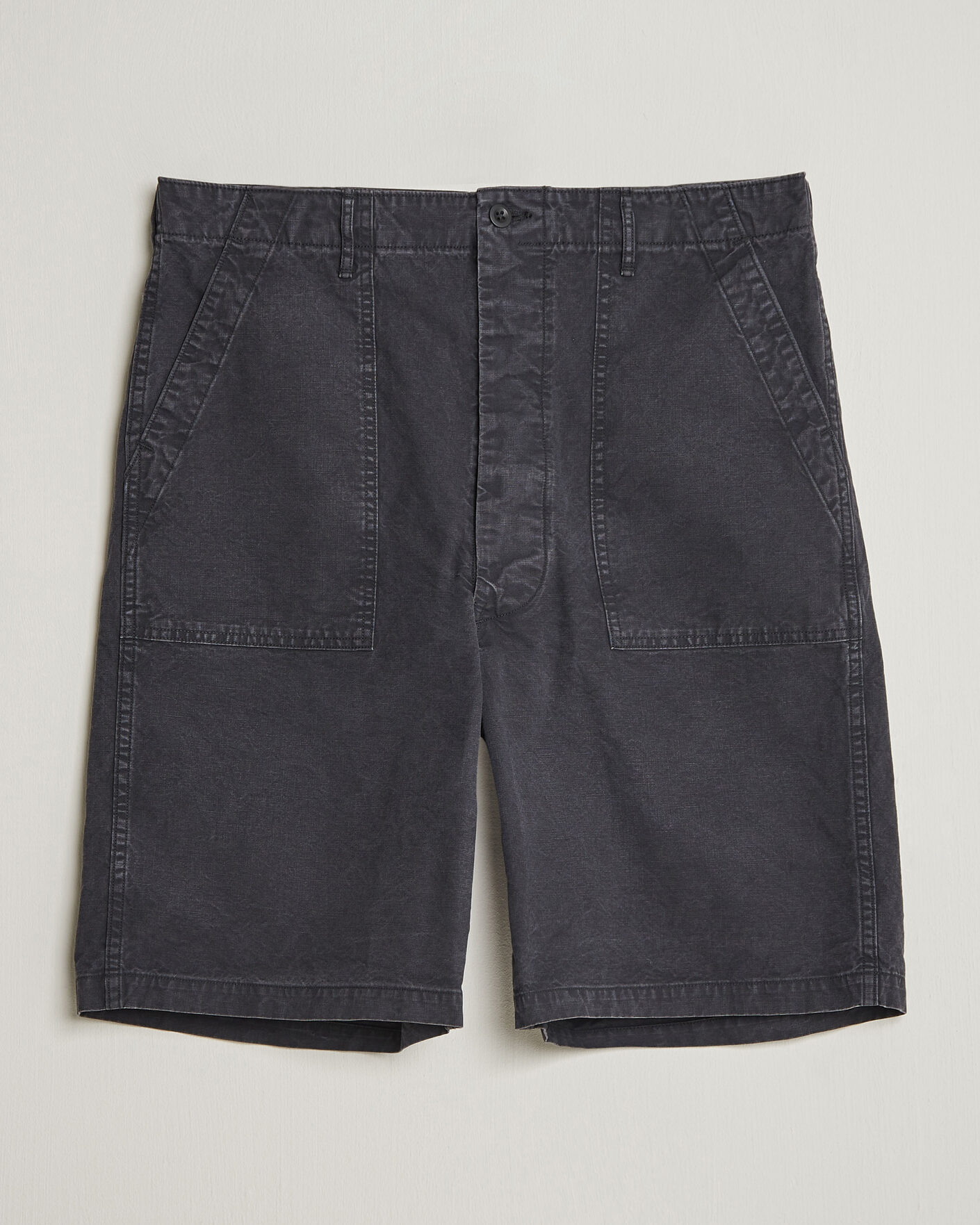 Homme | Shorts | orSlow | Summer Fatigue Shorts Washed Black