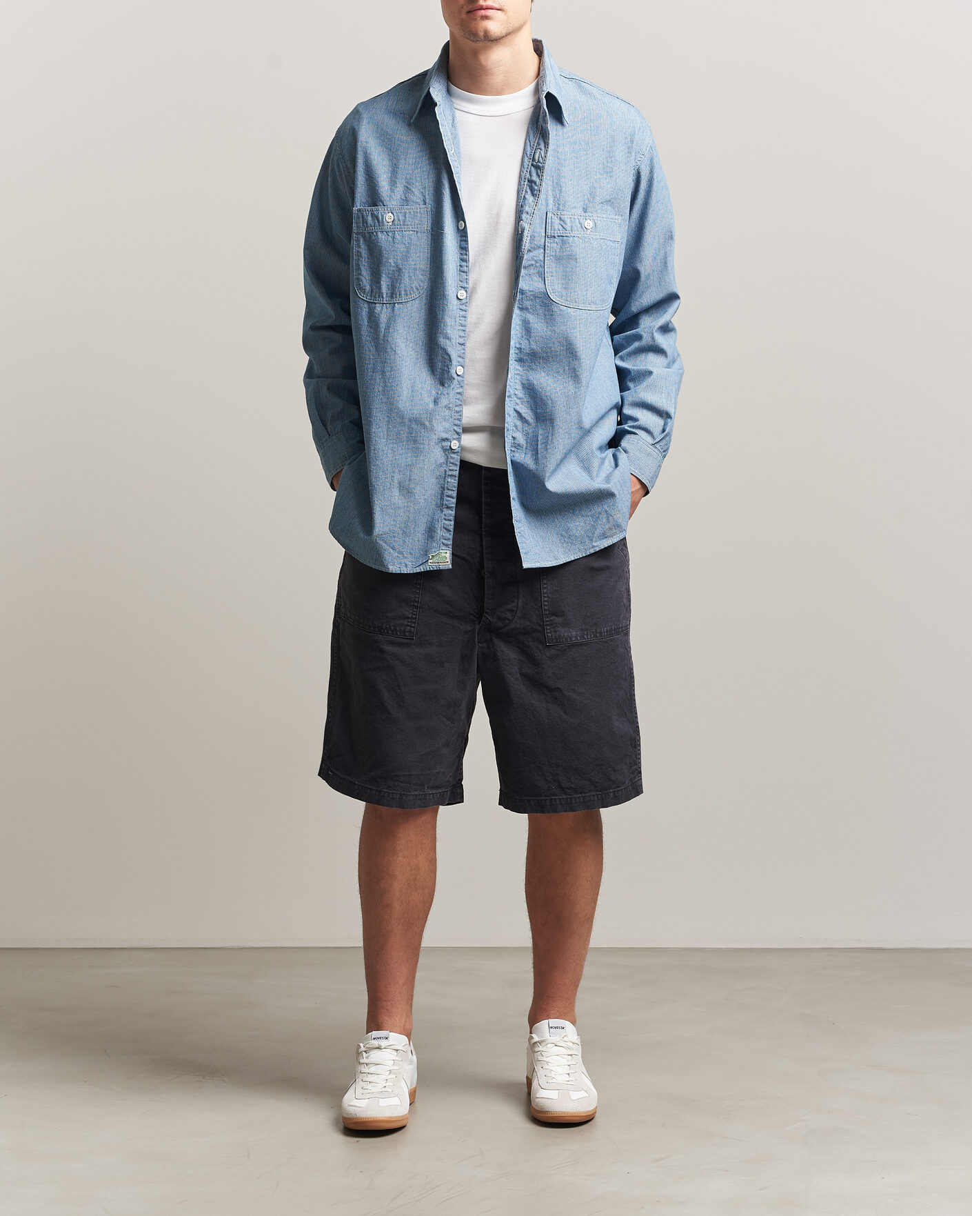 Homme | Shorts | orSlow | Summer Fatigue Shorts Washed Black