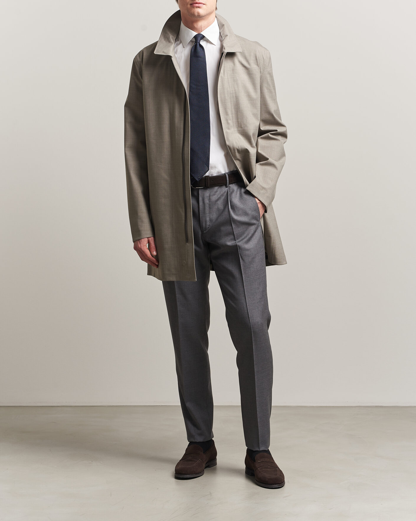 Homme | Manteaux Et Vestes | UBR | Sky Fall Savile Wool Waterproof Coat Sand