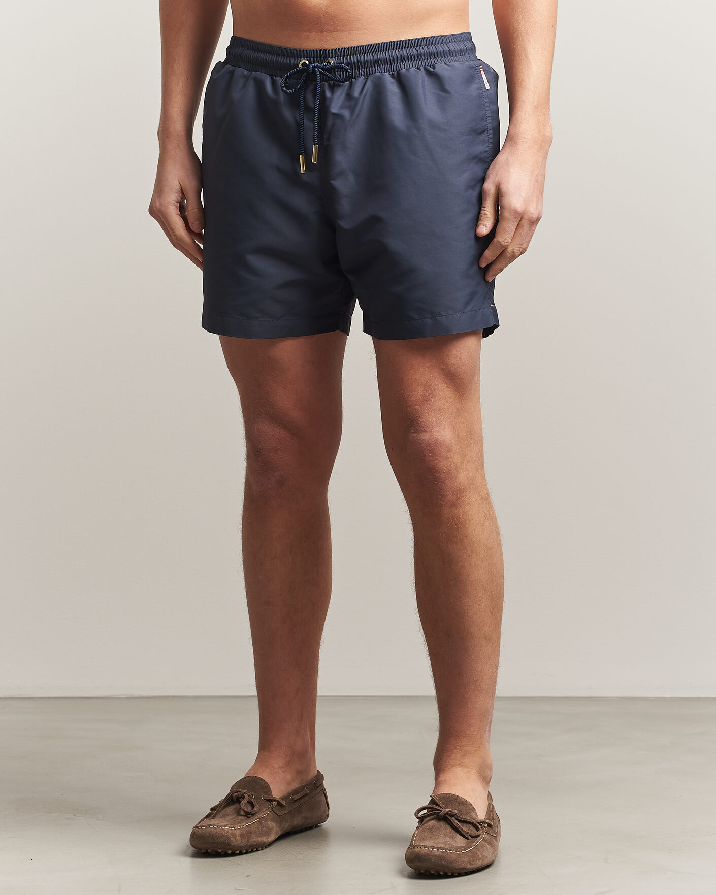 Homme | Maillots De Bain | Orlebar Brown | Boxer Solid Drawstring Swim Shorts Granite
