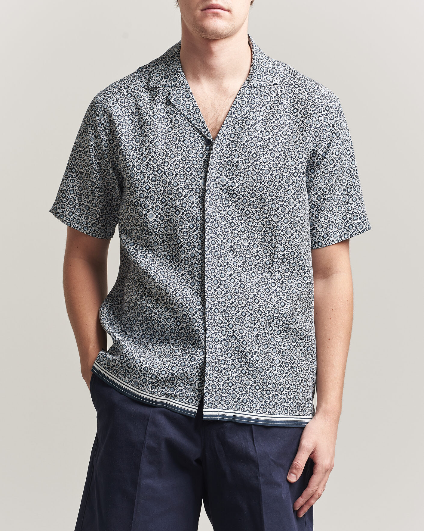 Homme | Chemises | Orlebar Brown | Maitan Lyocel Petola Shirts Night Iris