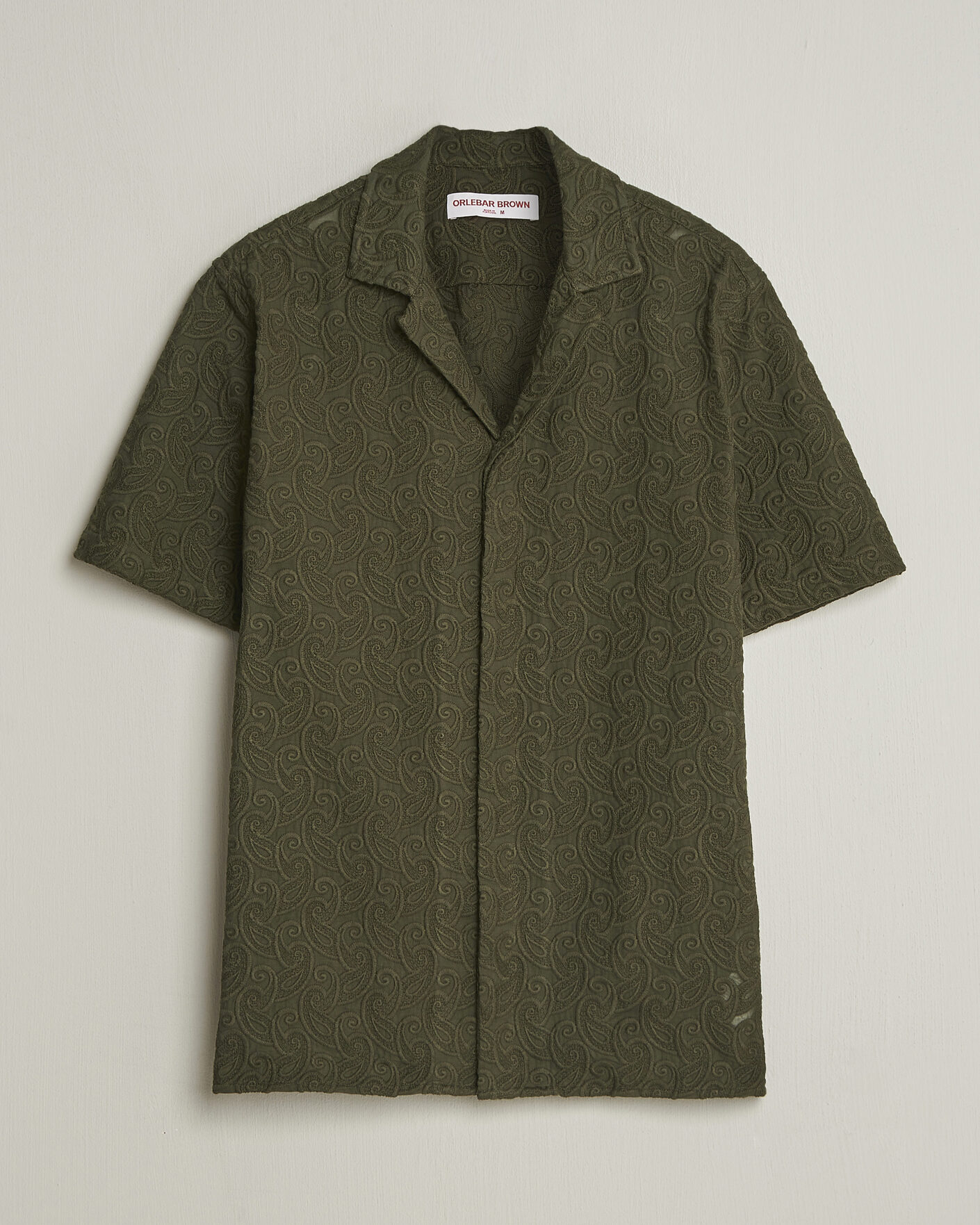 Homme | Chemises | Orlebar Brown | Maitan Brodery Shirt Bayleaf Green