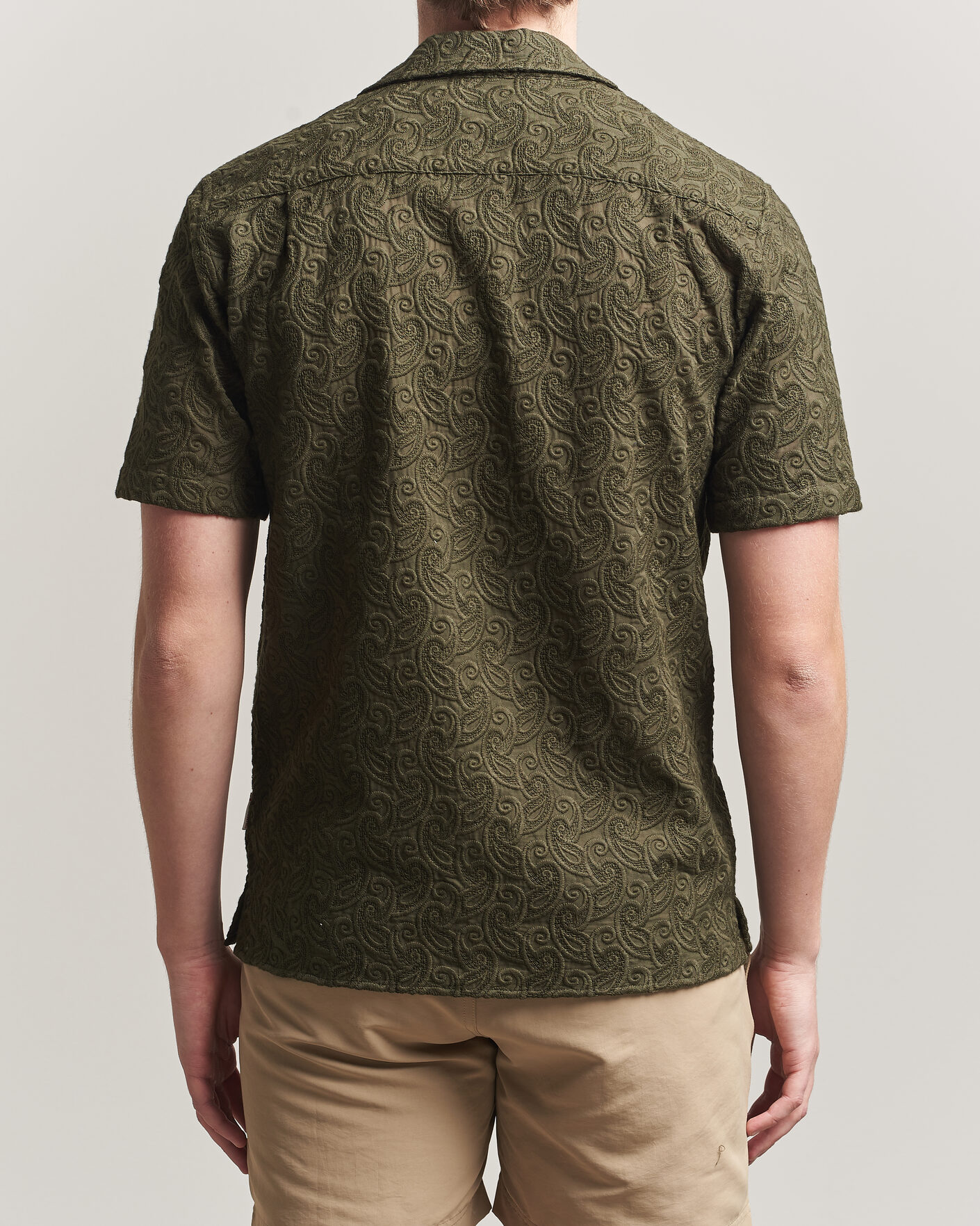 Homme | Chemises | Orlebar Brown | Maitan Brodery Shirt Bayleaf Green