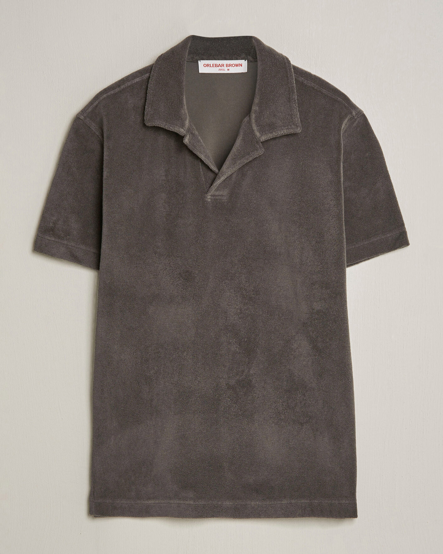 Homme | Polos | Orlebar Brown | Terry Resort Polo Elephant Grey