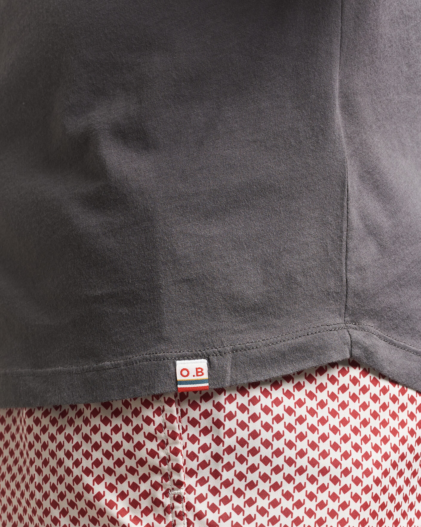 Homme | T-shirts | Orlebar Brown | OB Crew T-Shirt Elephant Grey