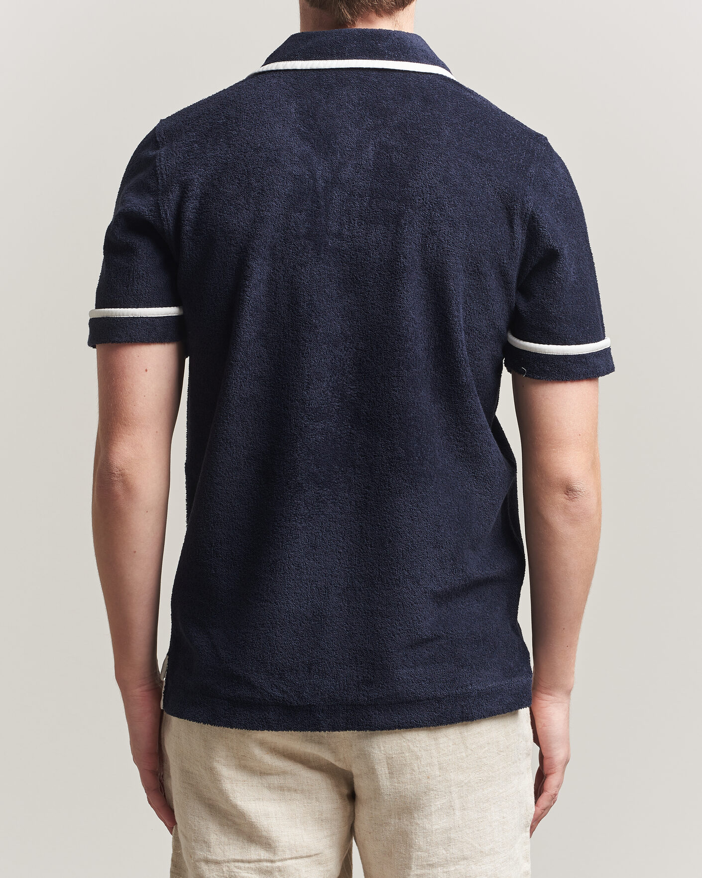 Homme | Polos | Orlebar Brown | Ellery Towelling Polo Night Iris