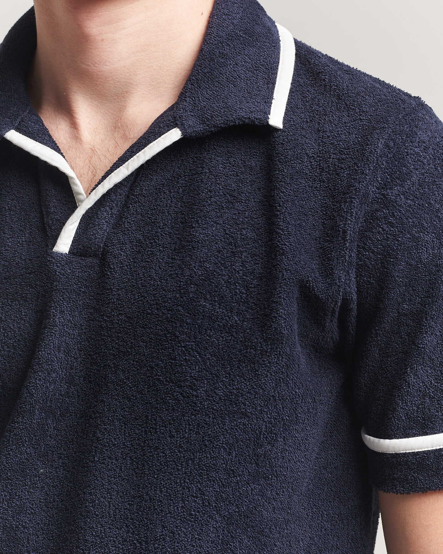 Homme | Polos | Orlebar Brown | Ellery Towelling Polo Night Iris