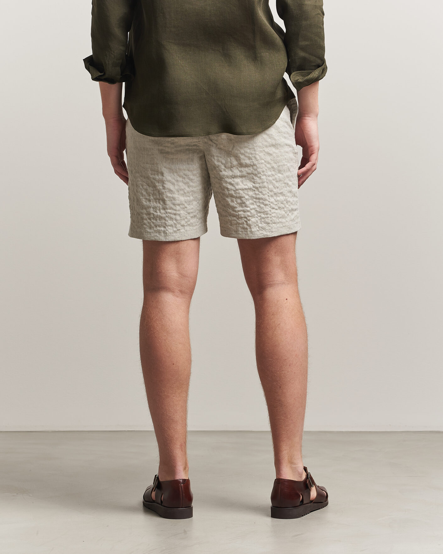 Homme | Shorts | Orlebar Brown | Alex Sereno Herringbone Shorts Light Dijon