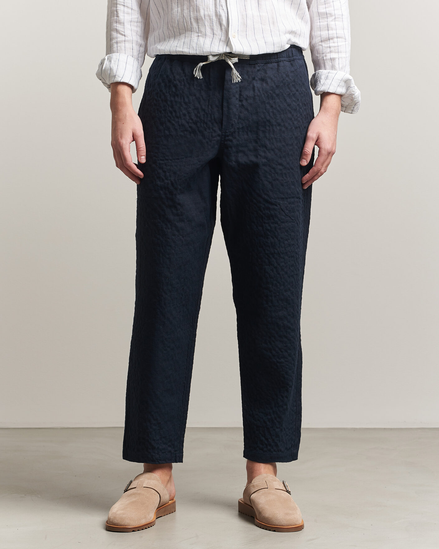 Homme | Pantalons | Orlebar Brown | Sonoran Sereno Herringbone Trousers Night Iris