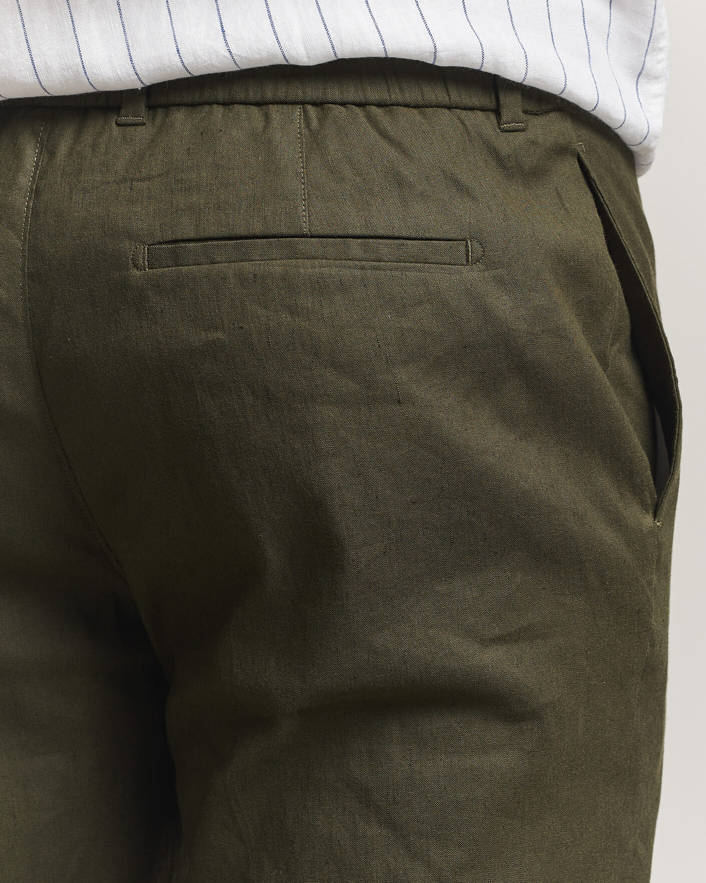 Homme | Pantalons | Orlebar Brown | Ray Linen Pants Bayleaf Green