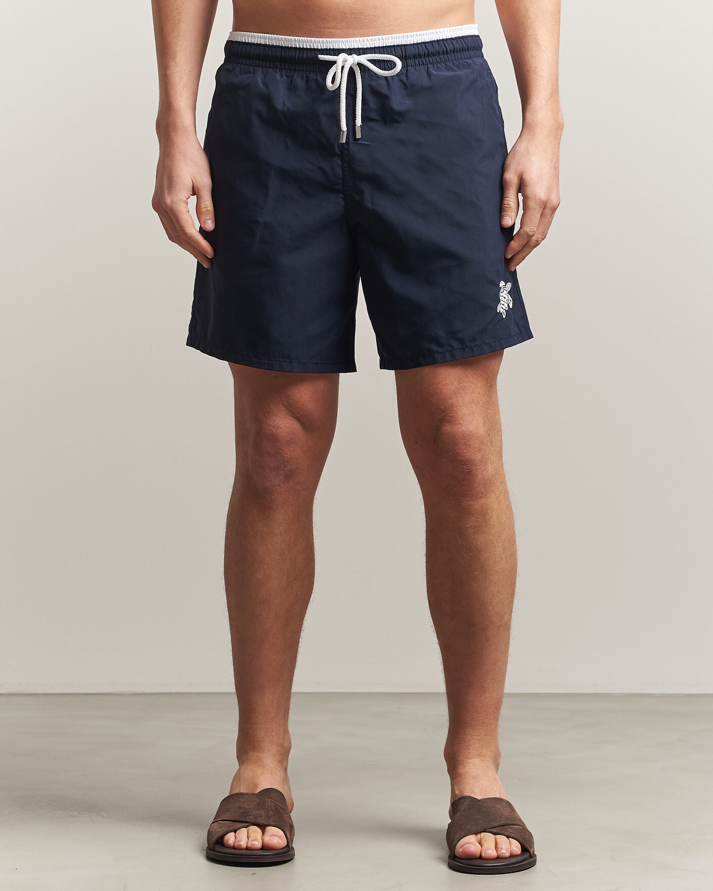 Homme | Maillots De Bain | Vilebrequin | Moka Swimshorts Marine/Blanc