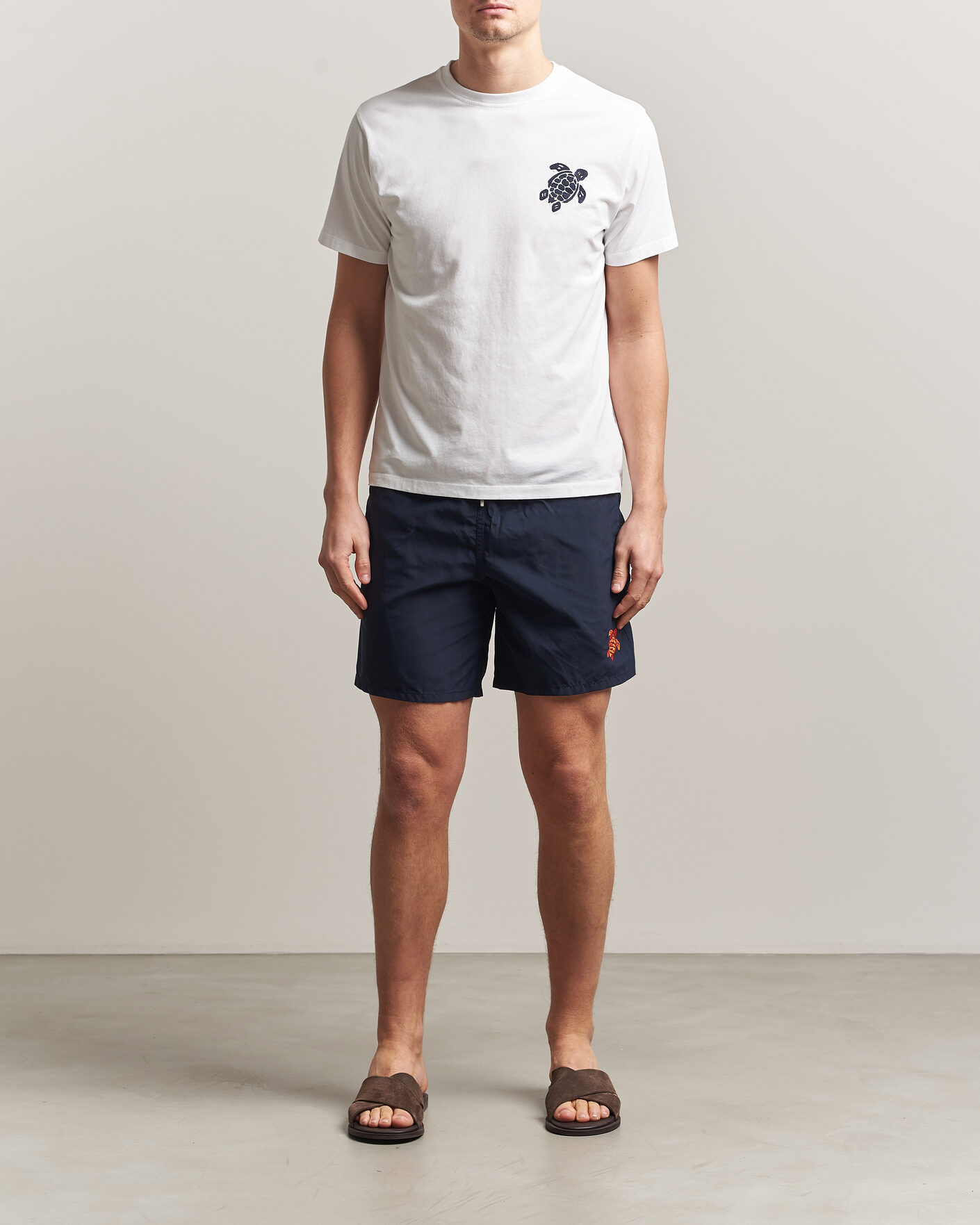 Homme | Maillots De Bain | Vilebrequin | Moka Swimshorts Marine/Rouge