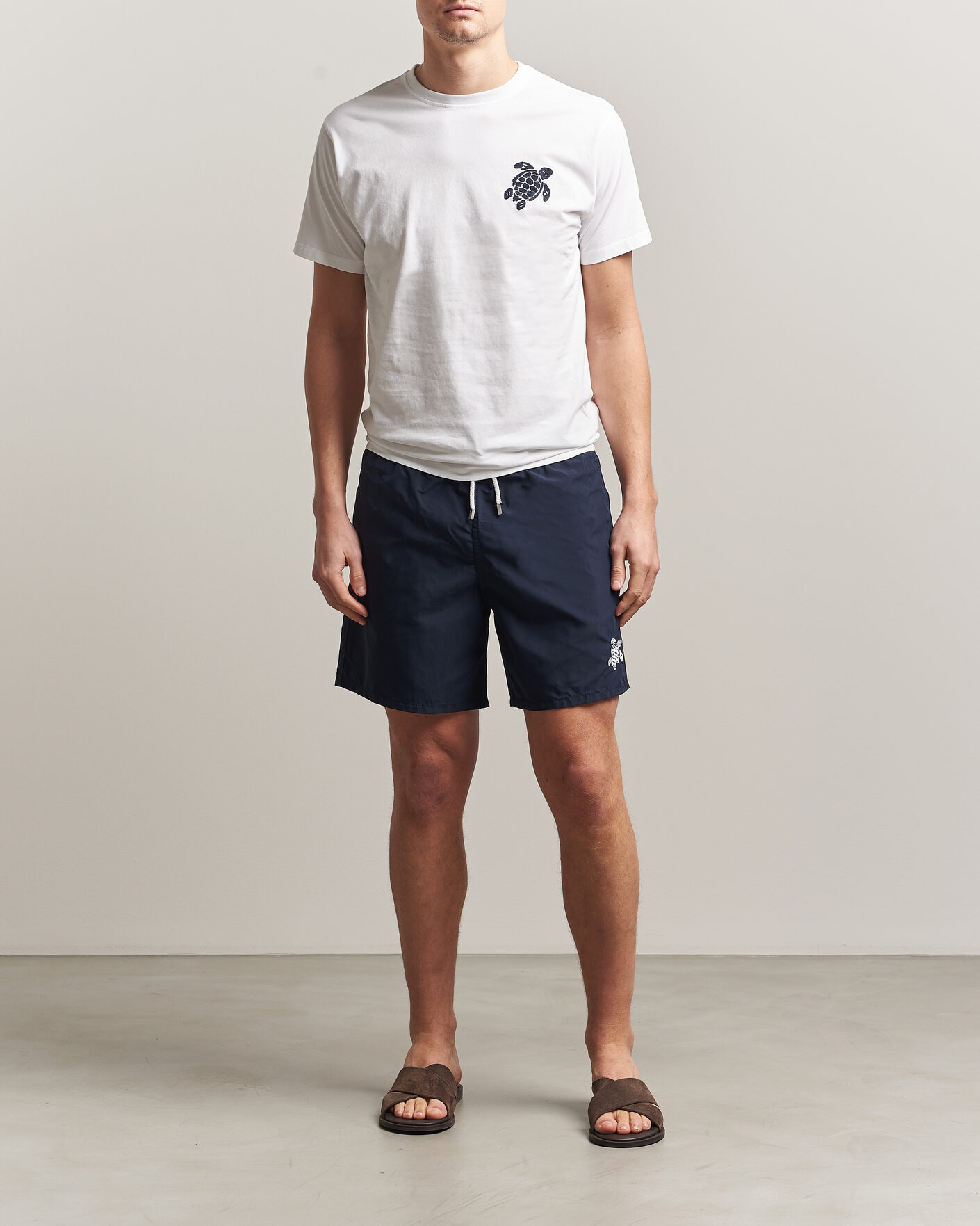 Homme | T-shirts | Vilebrequin | Embroidered Crew Neck T-Shirt Blanc